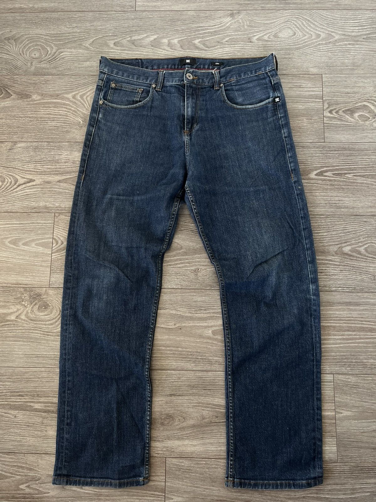 DC Vintage Dc Shoes Big Logo Loose Fit Y2K Opium Selvage Jeans Size US 34 / EU 50 - 9 Thumbnail