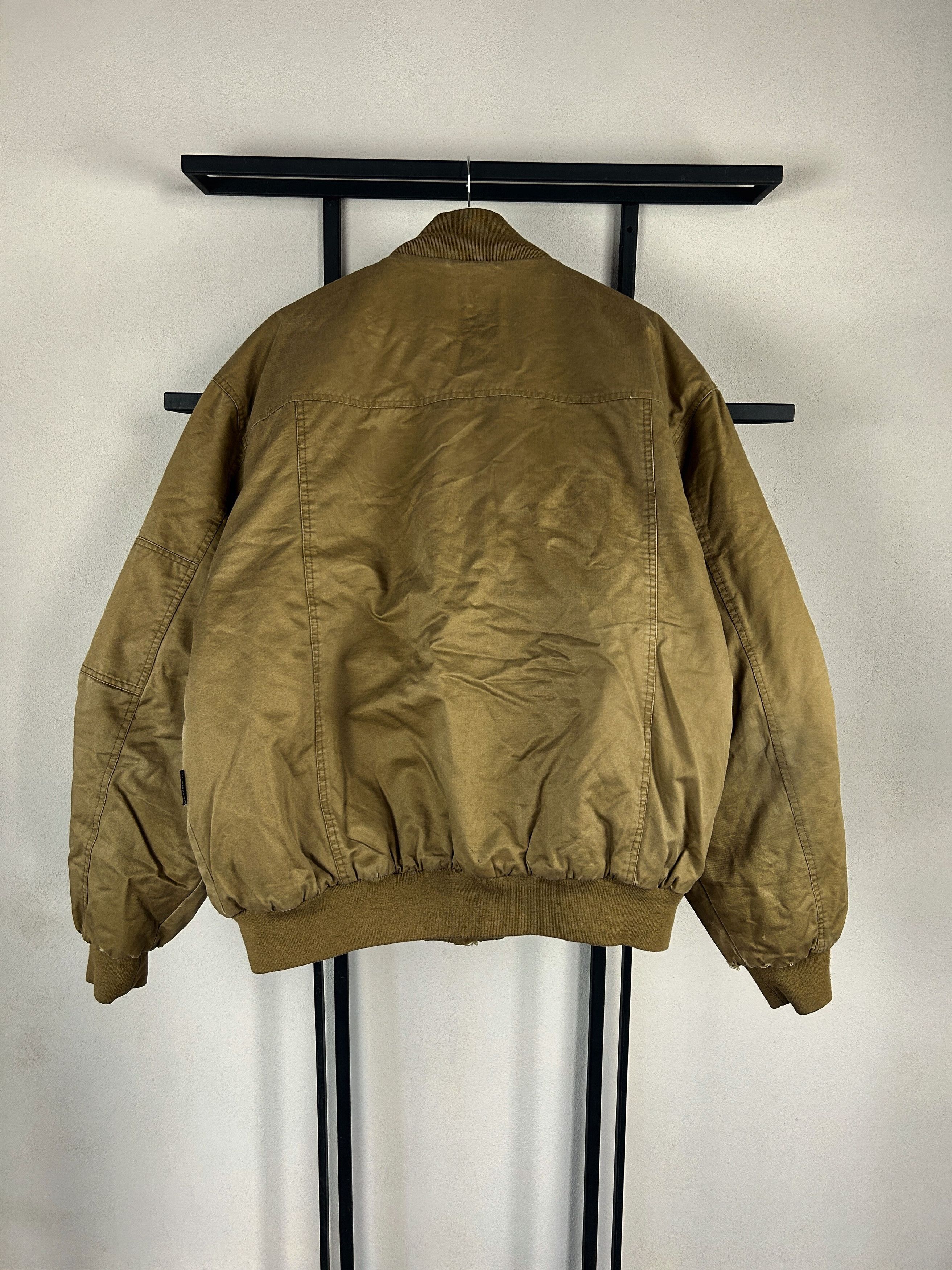 Vintage Vintage Bomber Jacket Brown Minimal Military Biker Y2K Core Size US XL / EU 56 / 4 - 6 Thumbnail