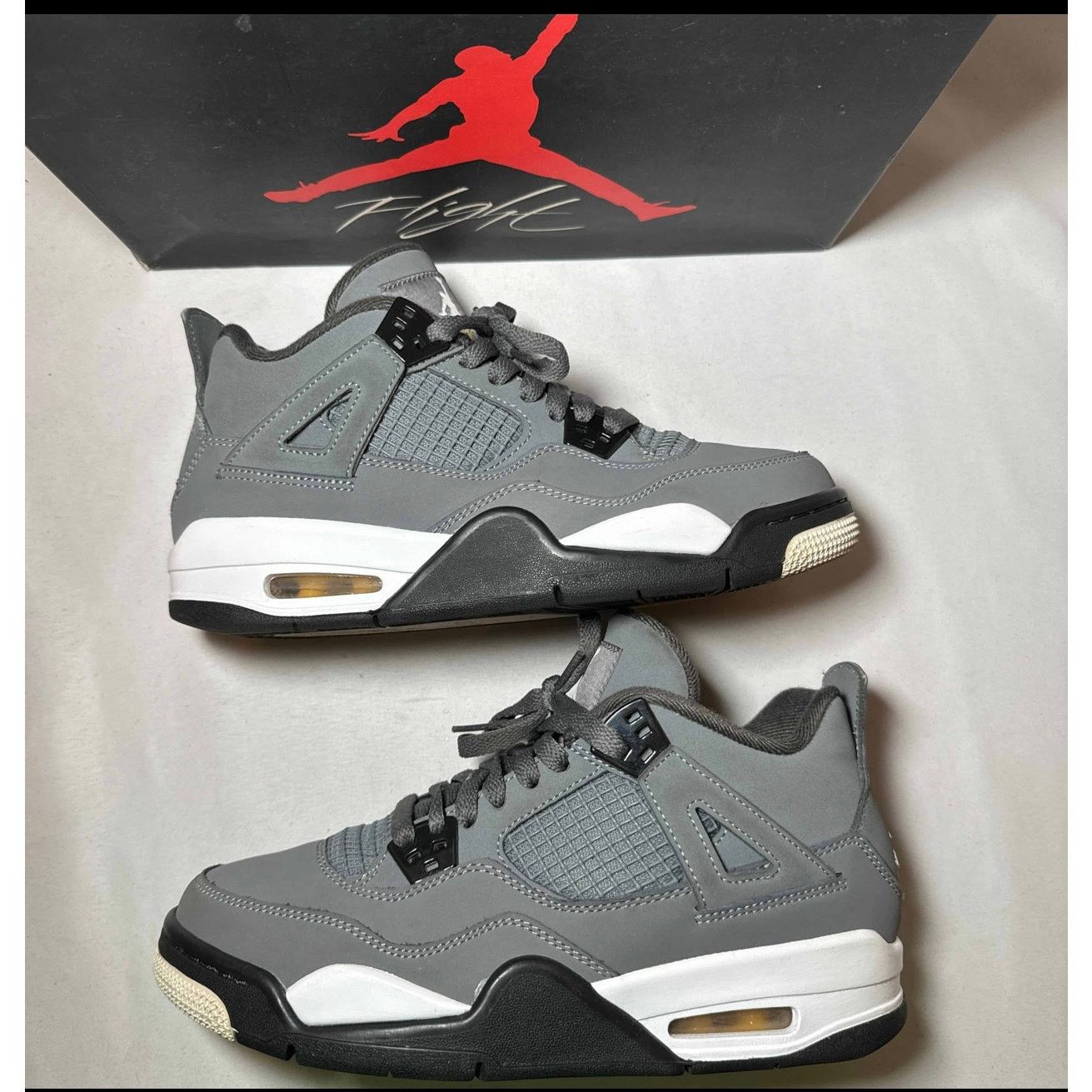 Jordan Brand × Nike Size 6 Nike Air Jordan 4 Retro GS Cool Grey 2019 Men's Shoes Size US 6 / EU 39 - 2 Thumbnail