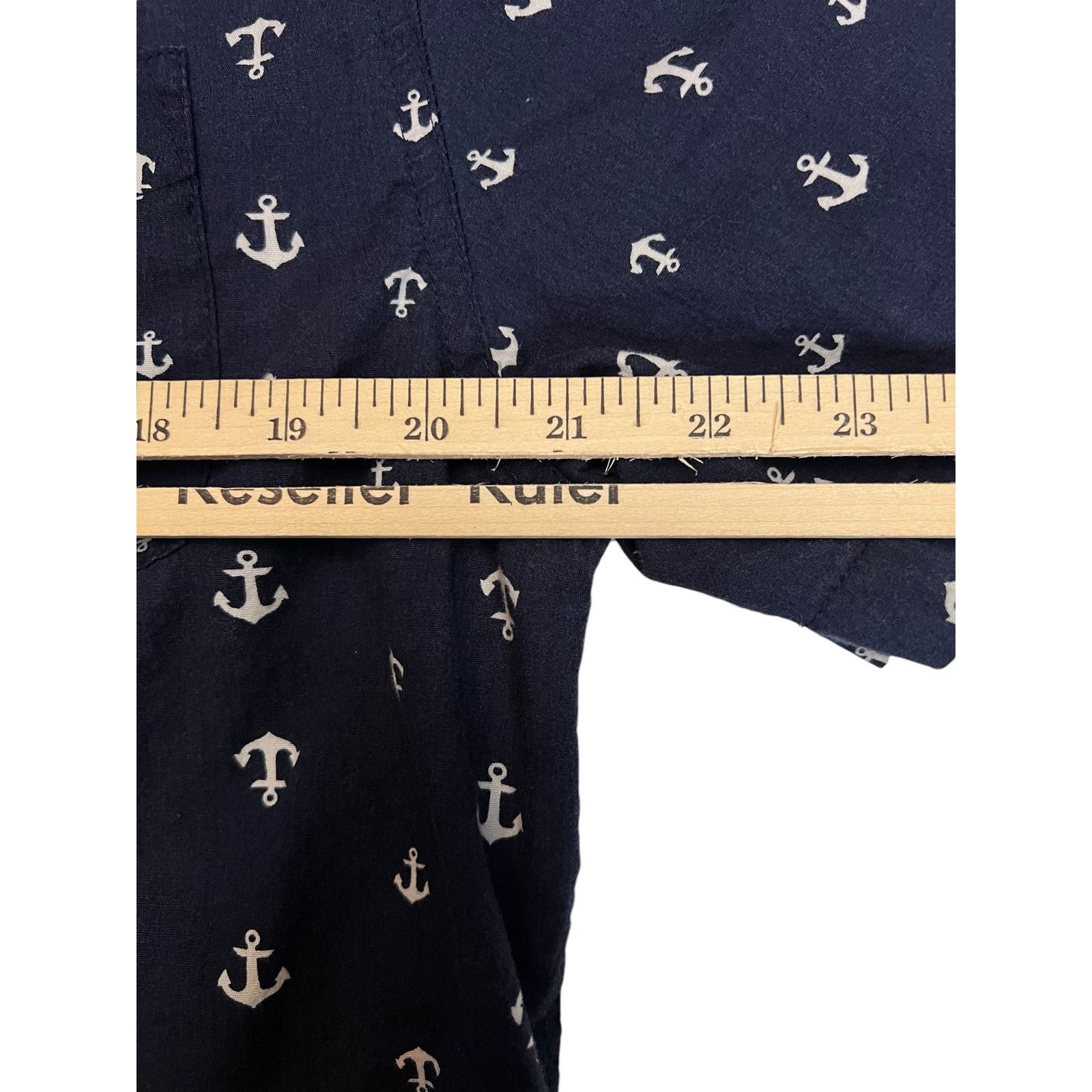 Other Men’s Slim Fit Button-Down Shirt - Navy Blue Anchor Print Size US L / EU 52-54 / 3 - 10 Thumbnail