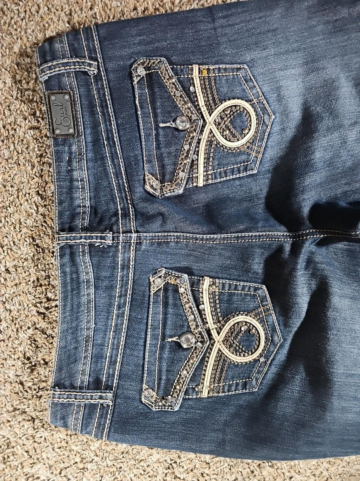 Earl Jeans Earl Jean Sz 10 Flap Back Pockets Size 32" / US 10 / IT 46 - 6 Thumbnail