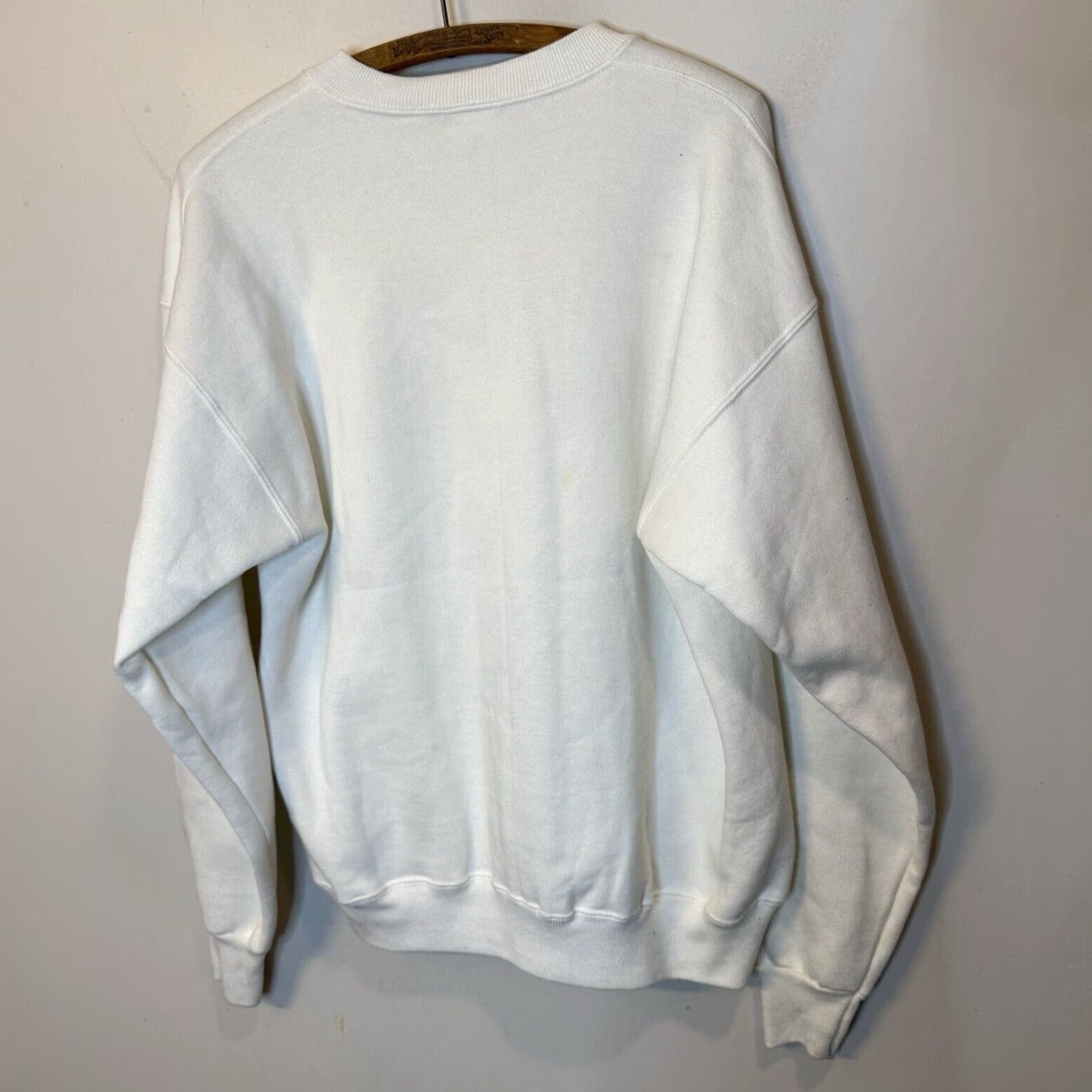 Lee VINTAGE Lee Sweatshirt Men L White Crewneck 90s USA Solid Pullover Size US L / EU 52-54 / 3 - 5 Thumbnail