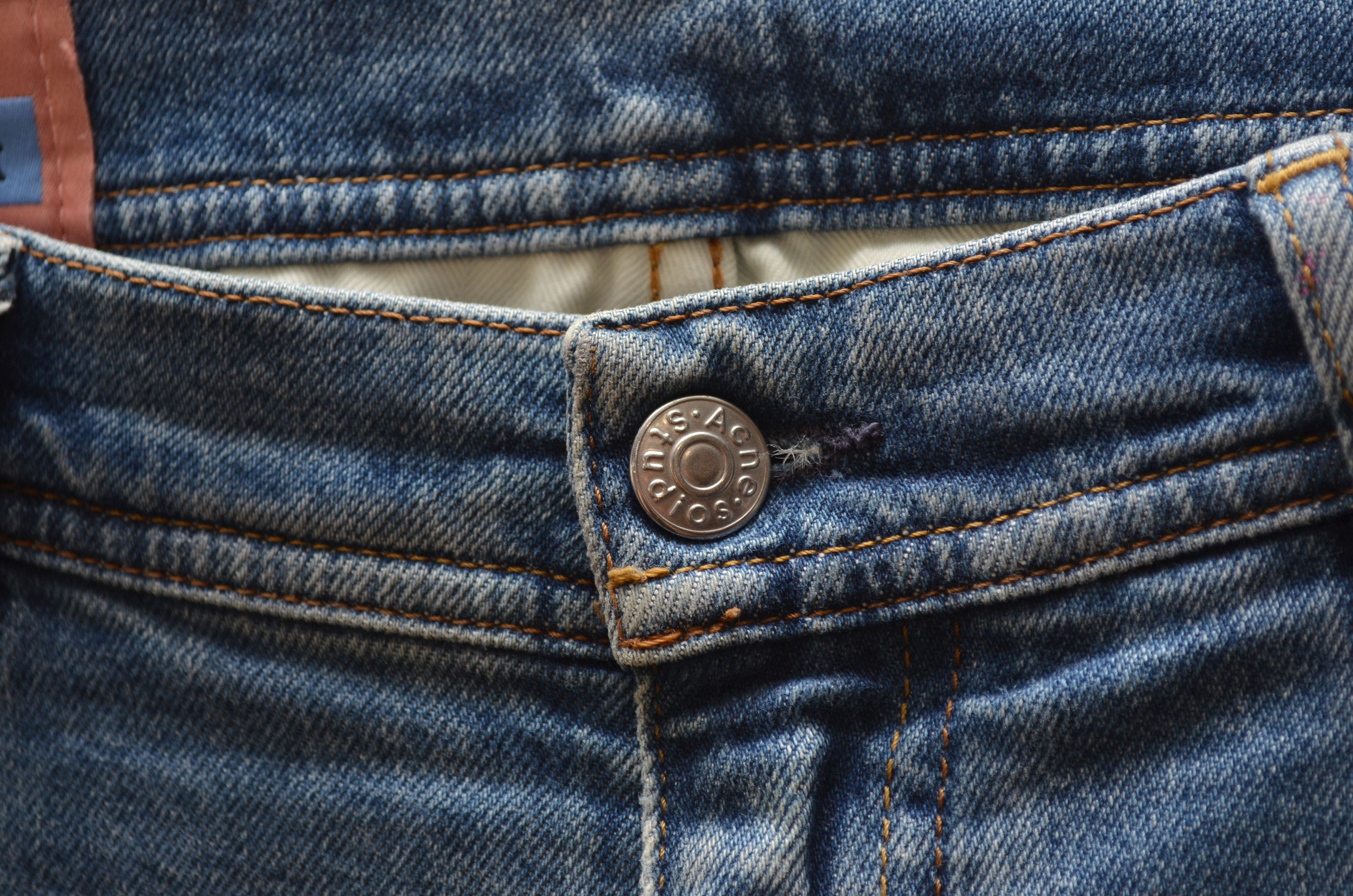 Acne Studios Bla Konst North Mid Blue Denim Jeans Sz W30 L30
