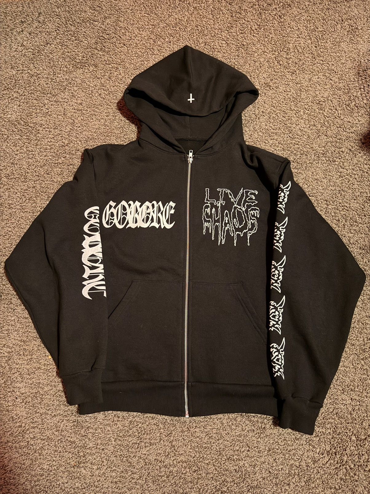 Ed Hardy × Ken Carson Ed Hardy by Ken Carson Zip Up Hoodie Black 
