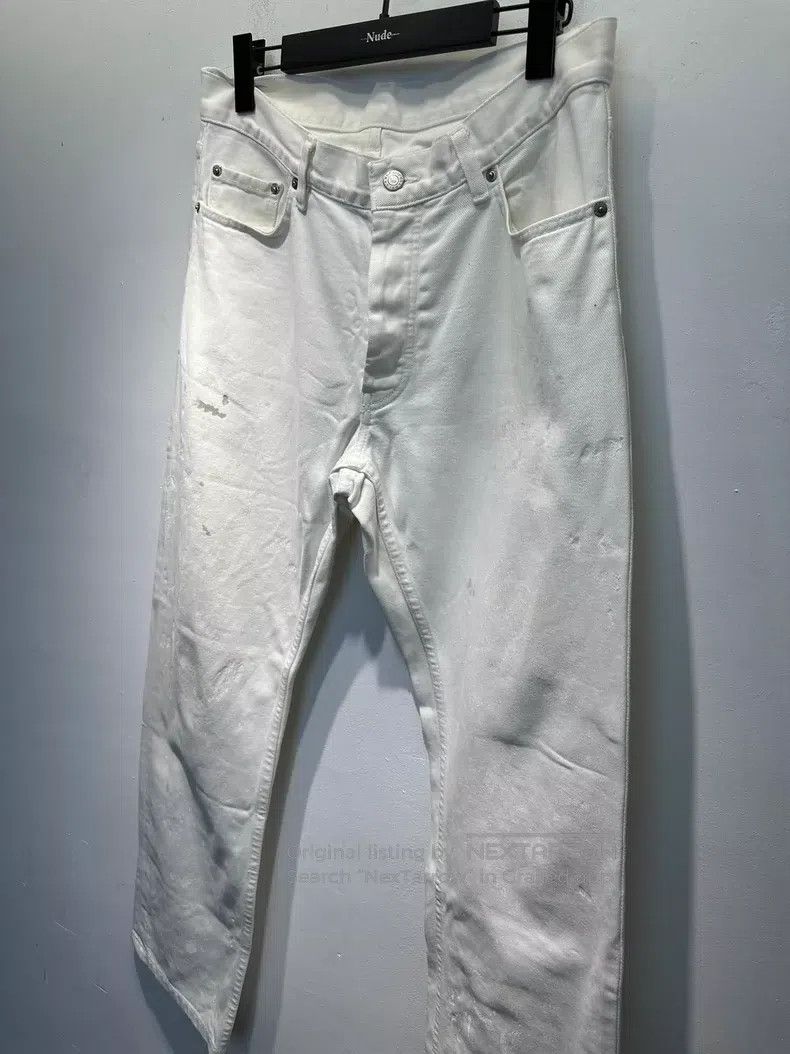 Helmut Lang HELMUT LANG White Paint Splatter Denim Pants Size US 32 / EU 48 - 3 Thumbnail