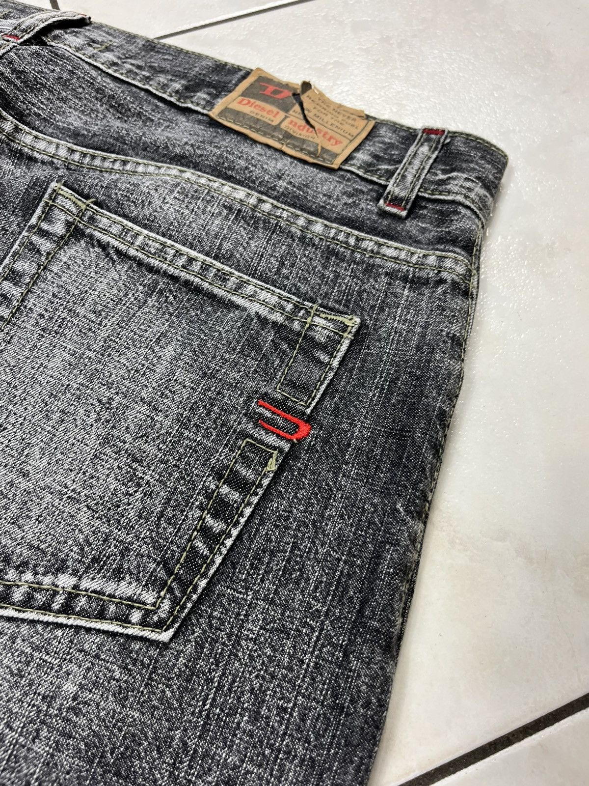 Diesel × Vintage Vintage Diesel baggy distressed denim y2k wide pants washed Size US 36 / EU 52 - 19 Thumbnail