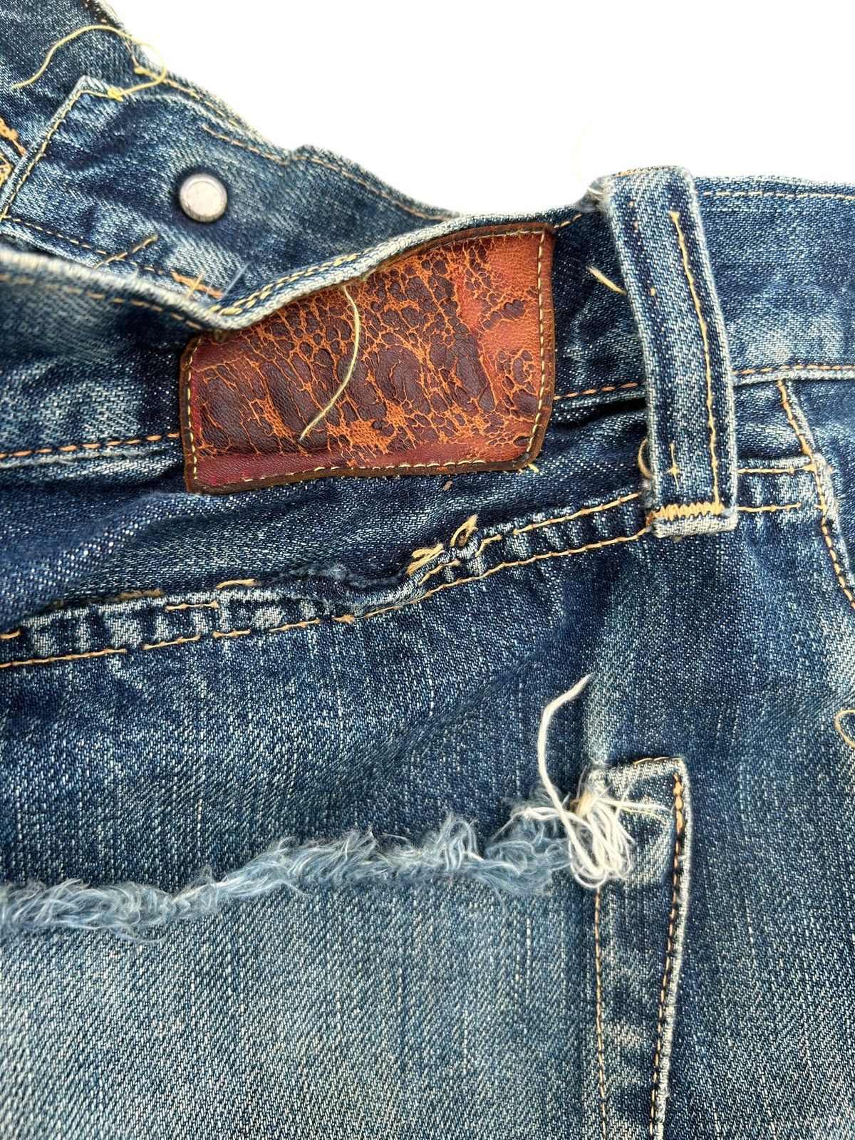 Kapital Vintage Full Count Selvedge Thrashed Denim Jeans Size US 31 - 12 Thumbnail