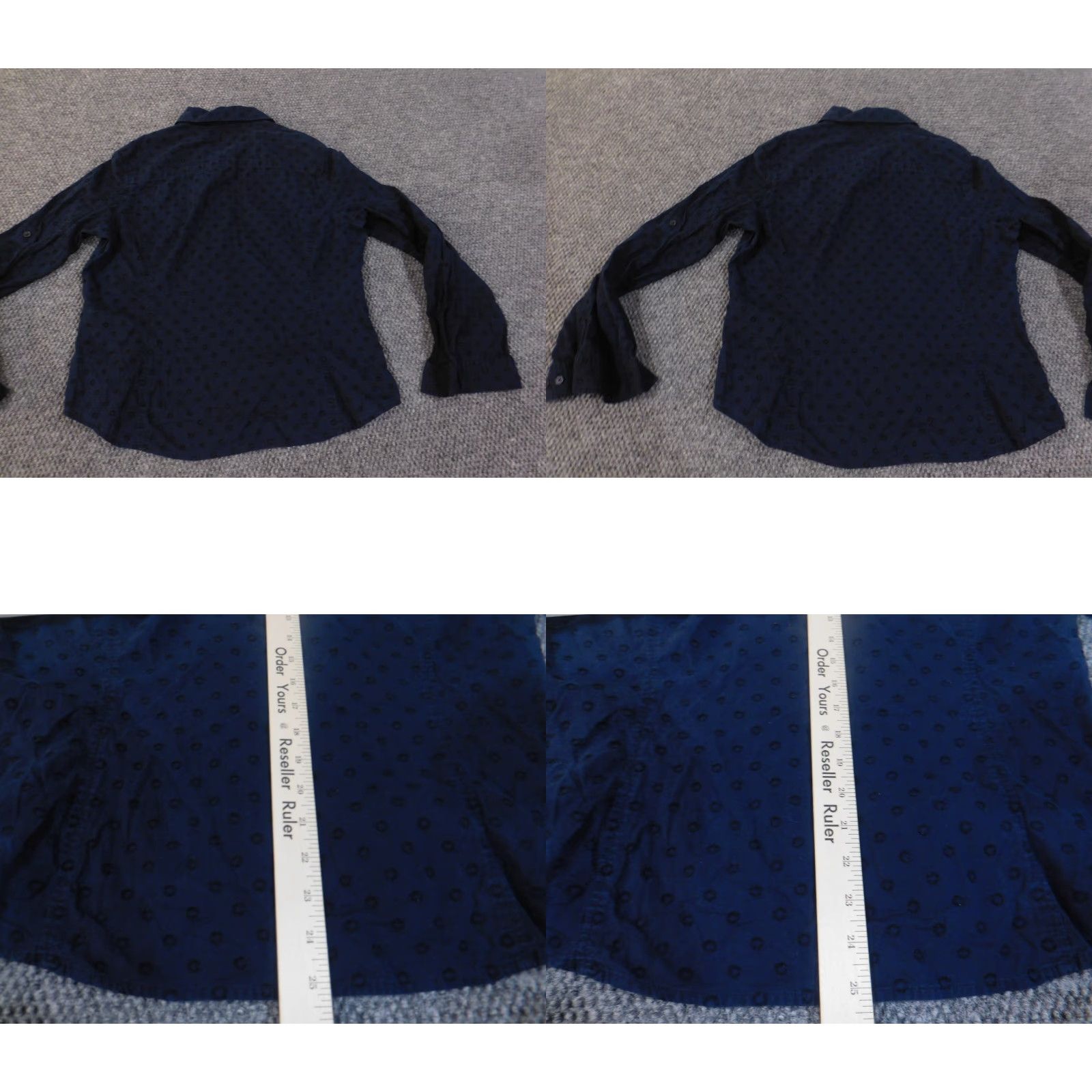 Jones New York Jones New York Shirt Button-Up Womens L Blue Geometric Cotton Rayon Casual Stretch Regular Size L Size L / US 10 / IT 46 - 8 Thumbnail