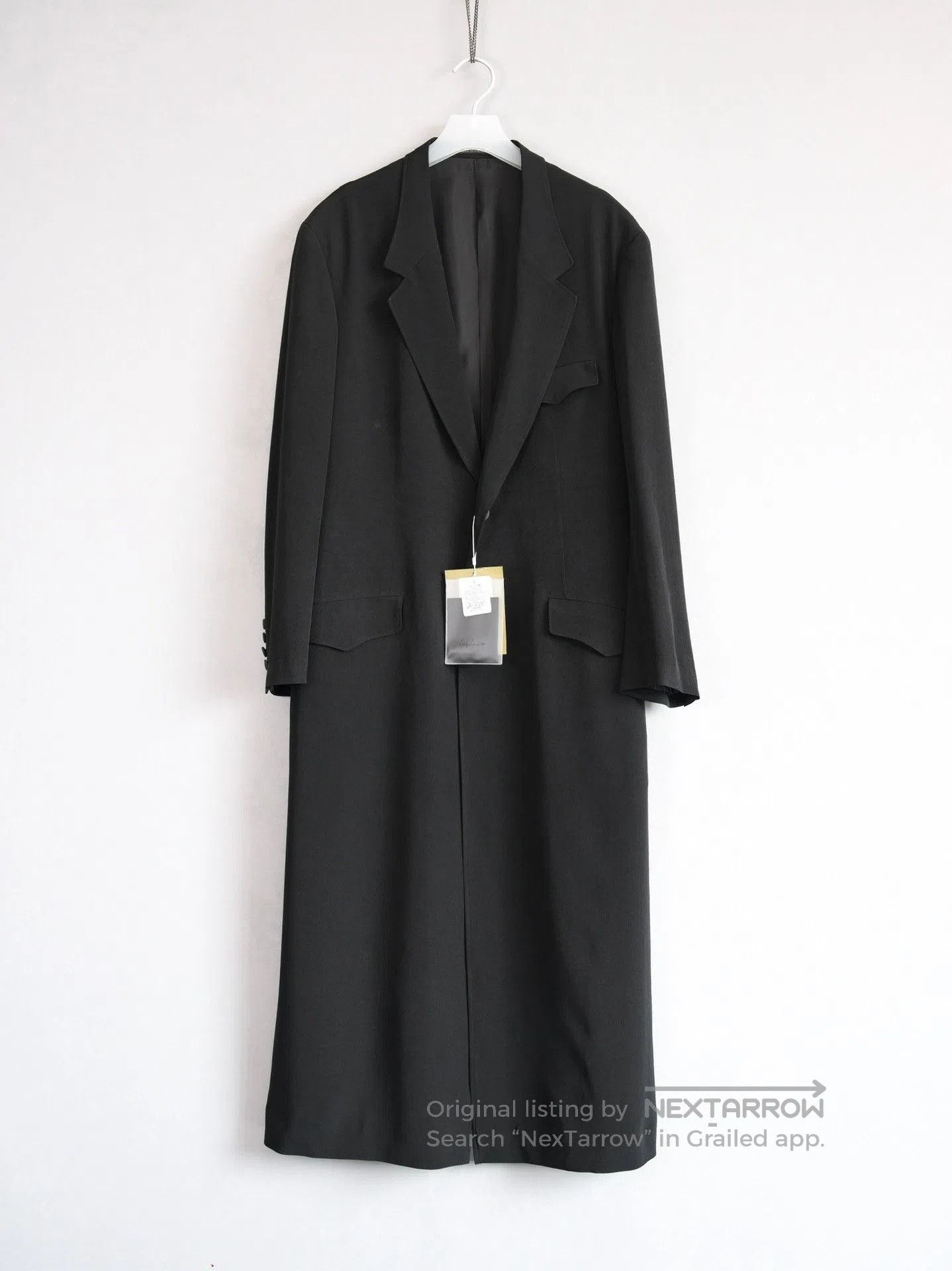 Yohji Yamamoto Yohji Yamamoto 24AW Tuxedo Back Pleat Coat. Size L / US 10 / IT 46 - 1 Thumbnail