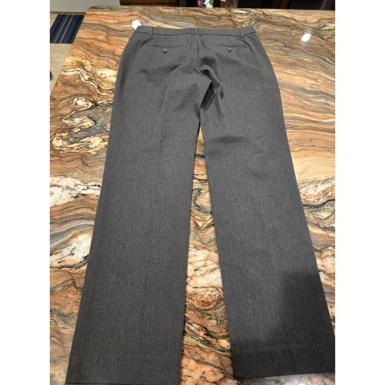 Talbots Talbots Pants 31x30 Grey Stretch Straight Pockets High Rise Size 12 Dress Pants Women's Pull On Size 34" / US 12 / IT 48 - 5 Thumbnail