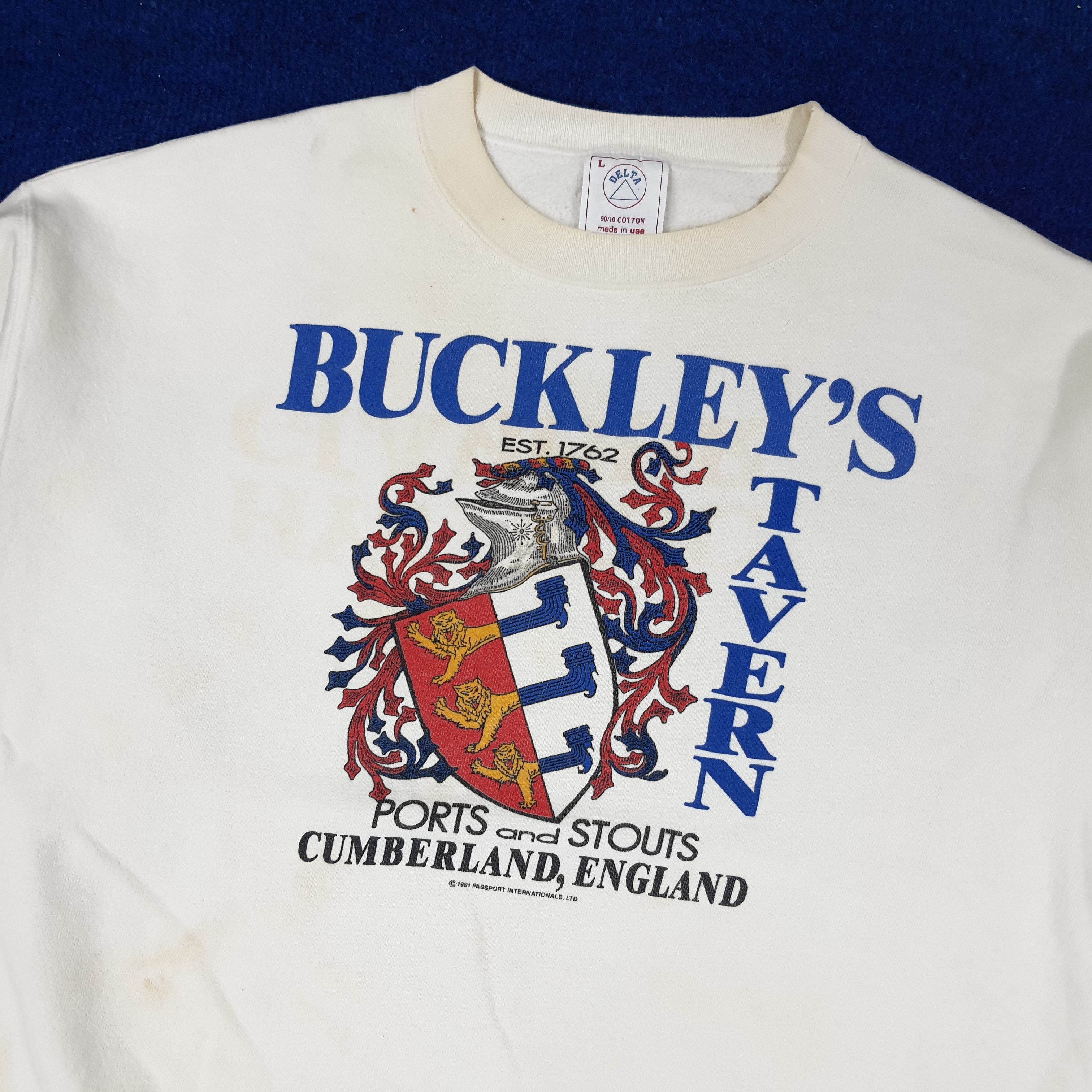 Delta Vintage American Buckley's Tavern Art Sweatshirt C225N13 Size US L / EU 52-54 / 3 - 2 Thumbnail