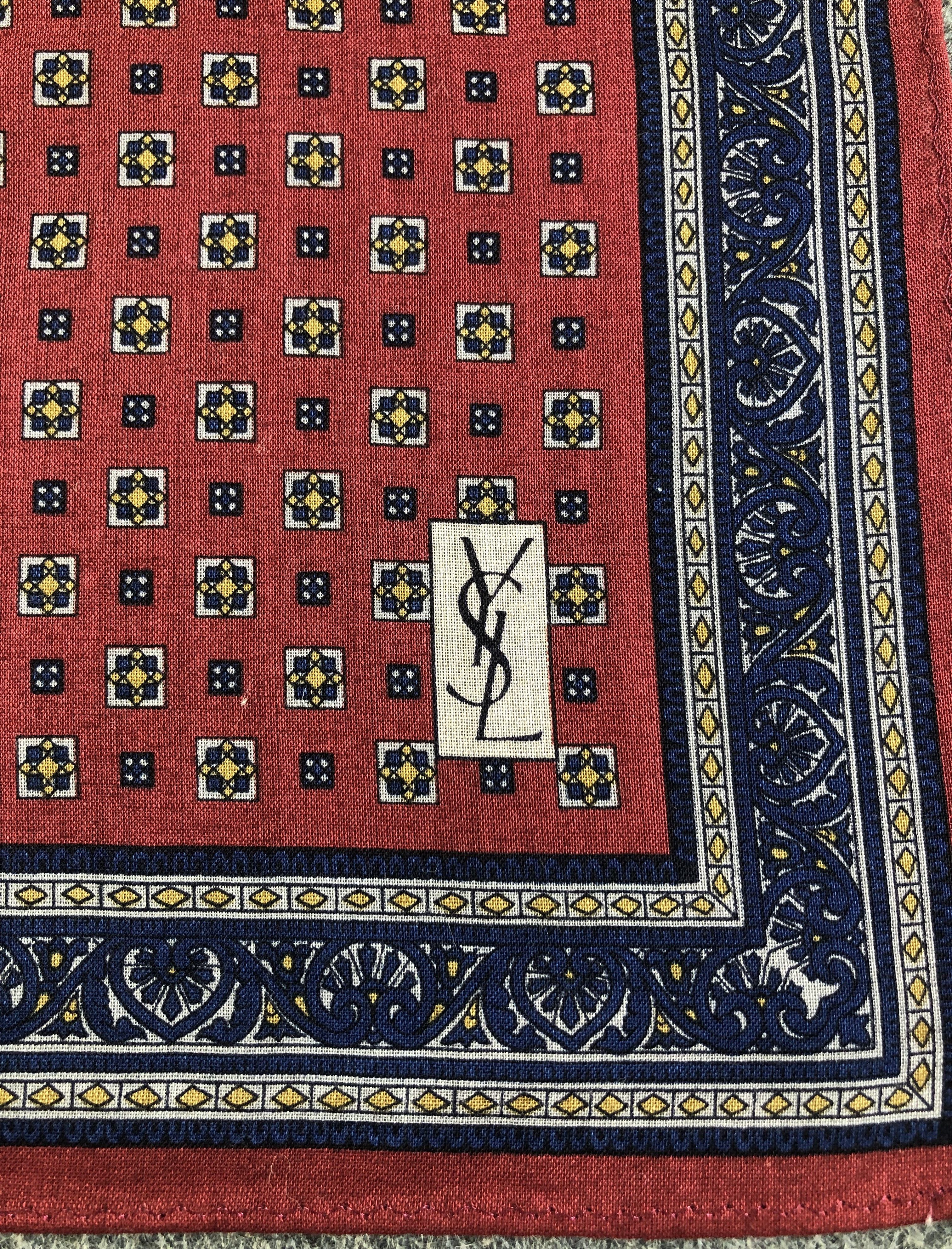 Yves Saint Laurent Yves Saint Laurent Handkerchief / Bandana / Neckerchief C404 Size ONE SIZE - 5 Thumbnail