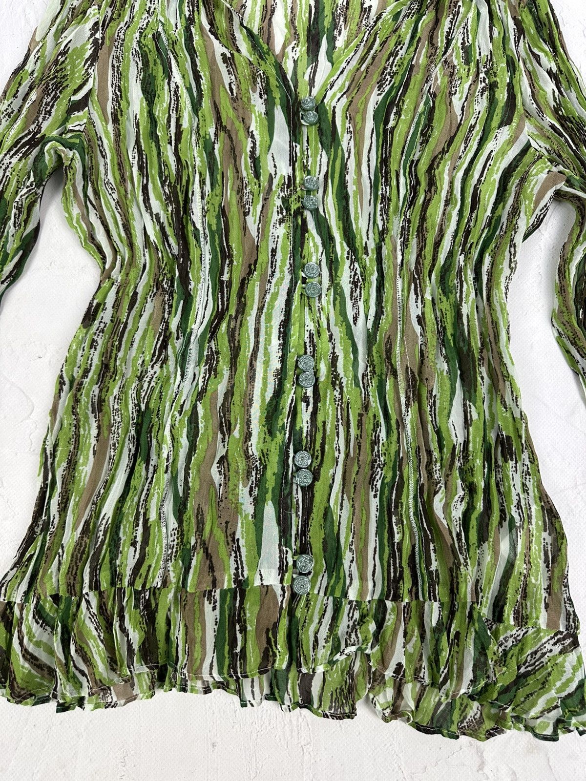 Beauty Beast × If Six Was Nine × Vintage Vintage Camo Bondage Blouse Size L / US 10 / IT 46 - 4 Thumbnail