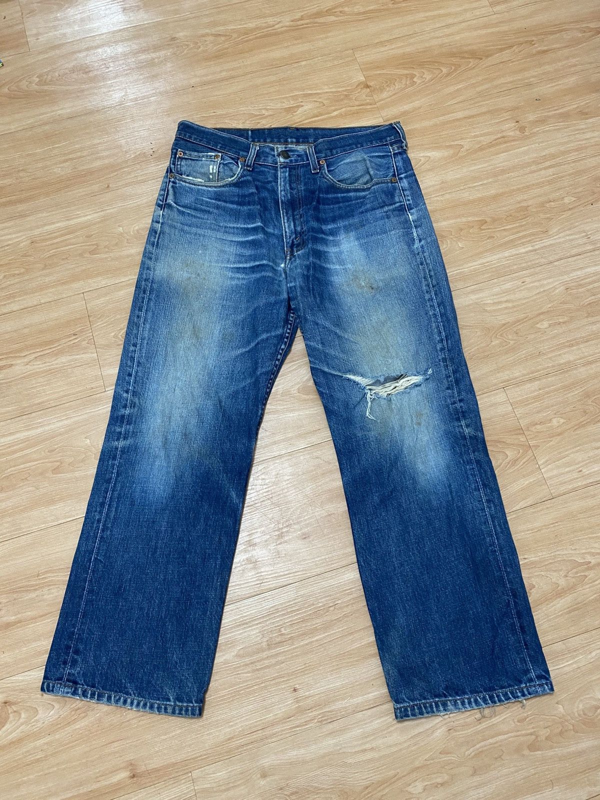 Levi's × Levi's Vintage Clothing × Vintage Vintage 90s levis denim distressed regular fits Size US 34 / EU 50 - 2 Thumbnail