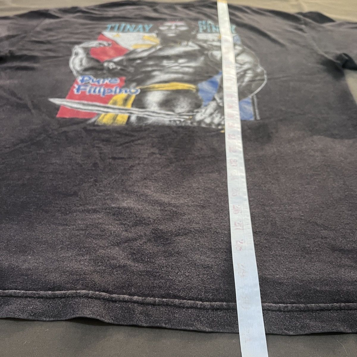 Vintage Vintage 90s Filipino Strength Gym Fitness Faded Thrashed Tee Size US XL / EU 56 / 4 - 8 Thumbnail