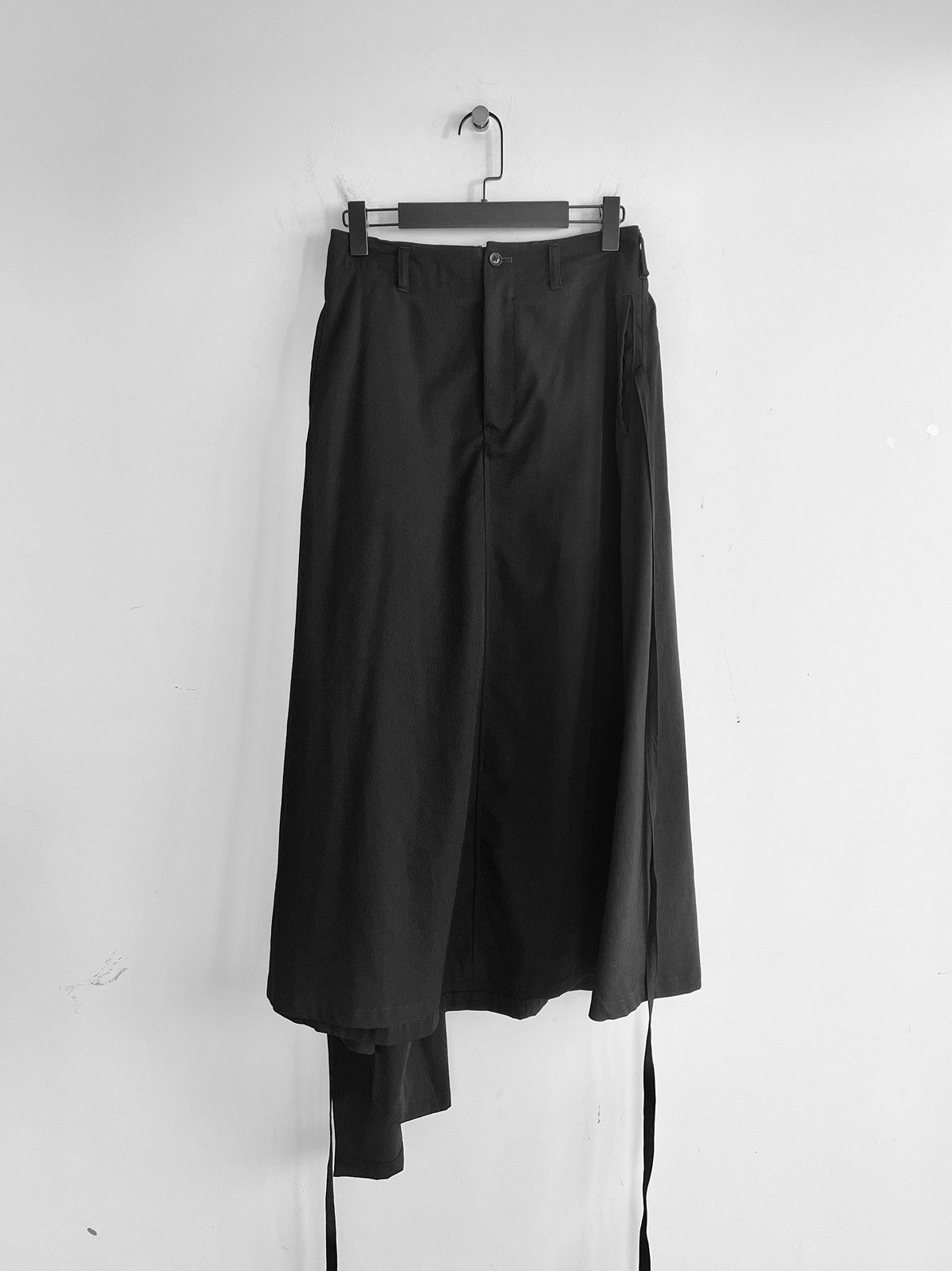 Yohji Yamamoto Yohji Yamamoto Pour Homme - W/Gabardine Front Gathered Skirt Size US 30 / EU 46 - 2 Thumbnail