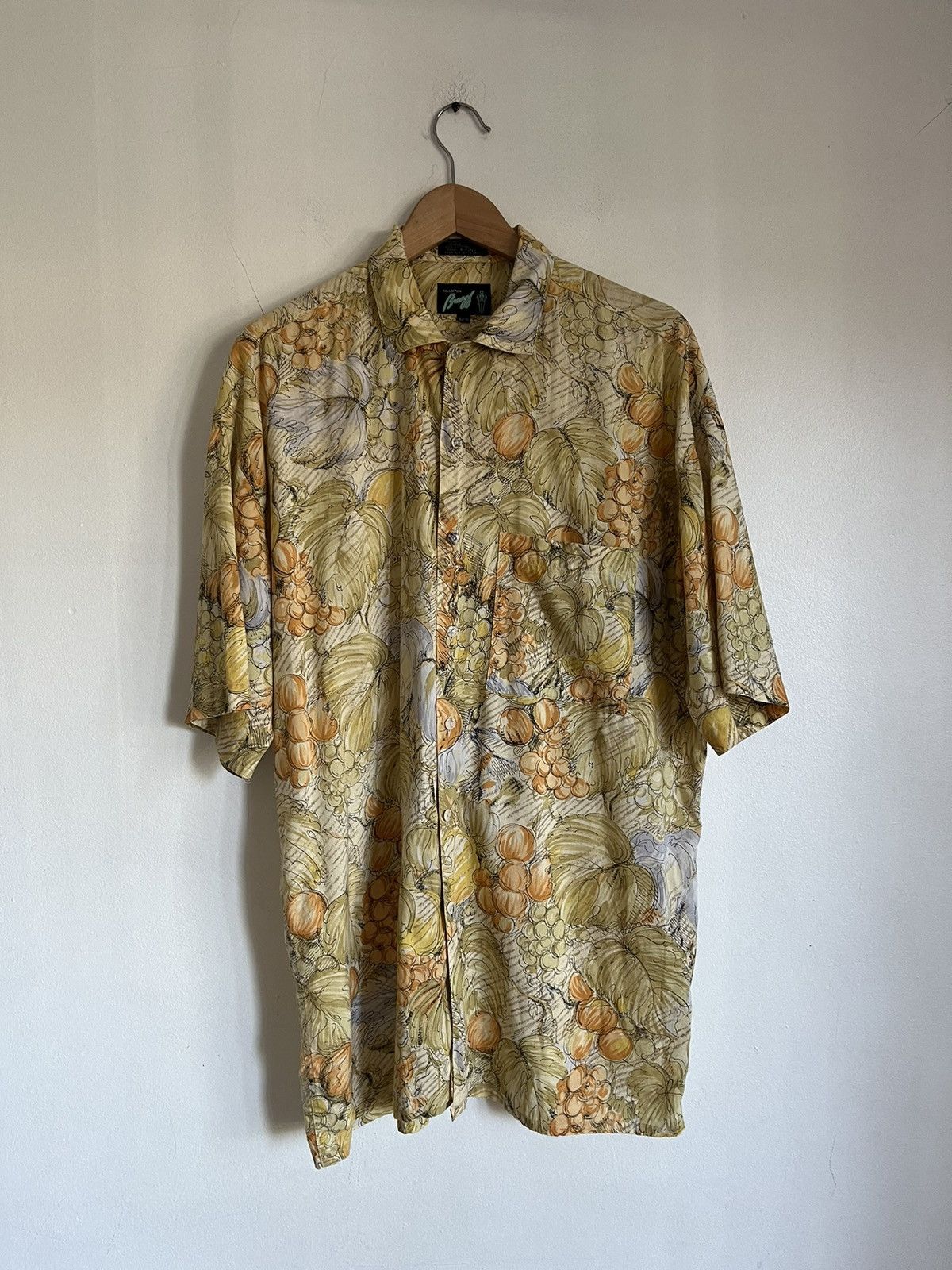 Japanese Brand × Vintage Silky Hawaiian Fruit Floral Button Up Shirt Cotton Korea Size US L / EU 52-54 / 3 - 1 Thumbnail