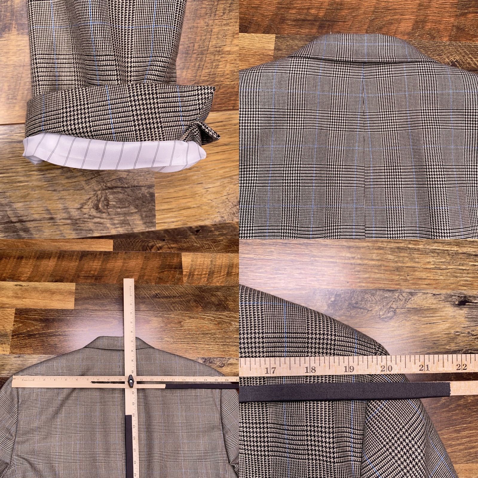 Chaps Chaps Sport Coat Blazer Plaid Houndstooth 46L Size 46R - 8 Thumbnail