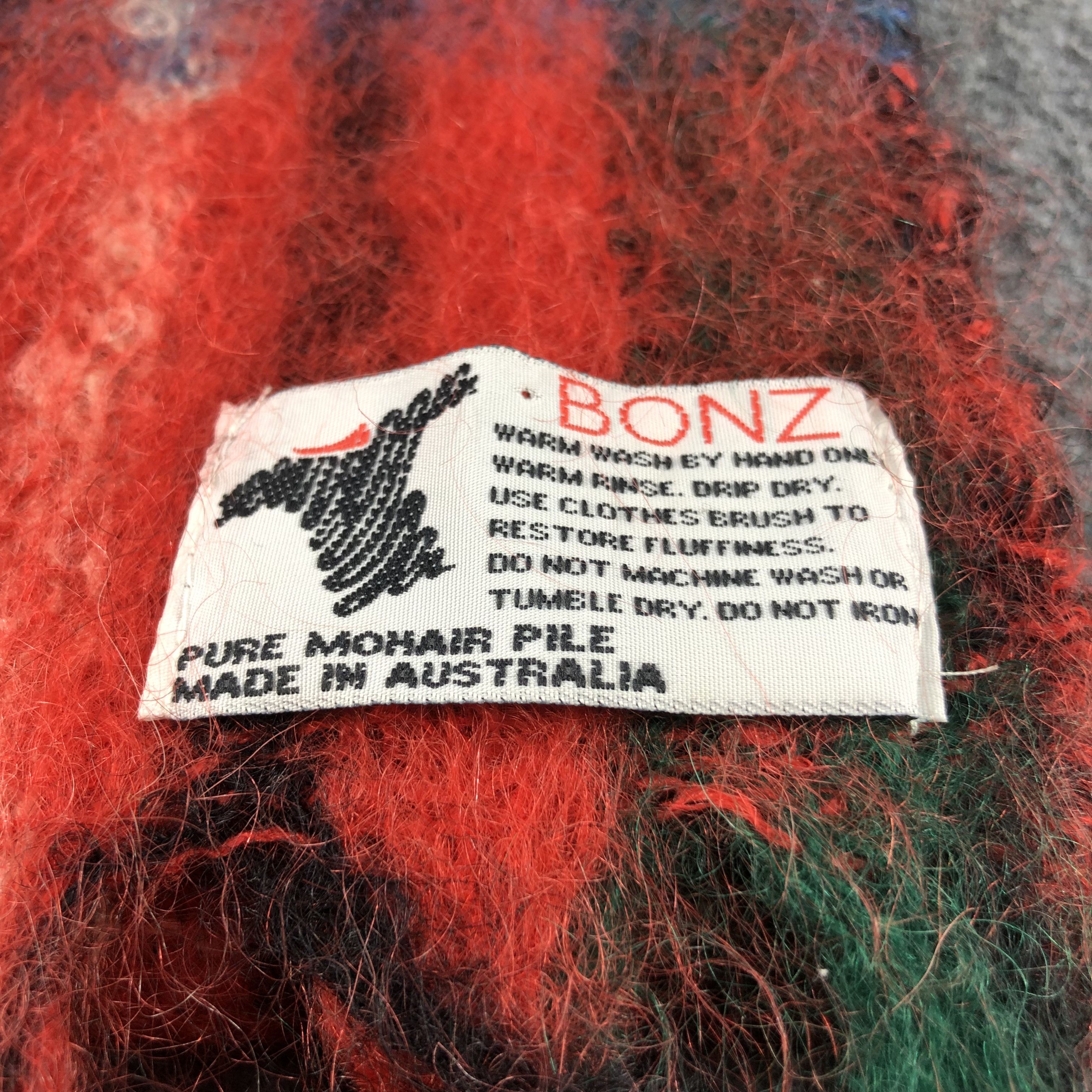 Hypebeast Bonz Nova Check Mohair Scarf Muffler V628 Size ONE SIZE - 4 Thumbnail