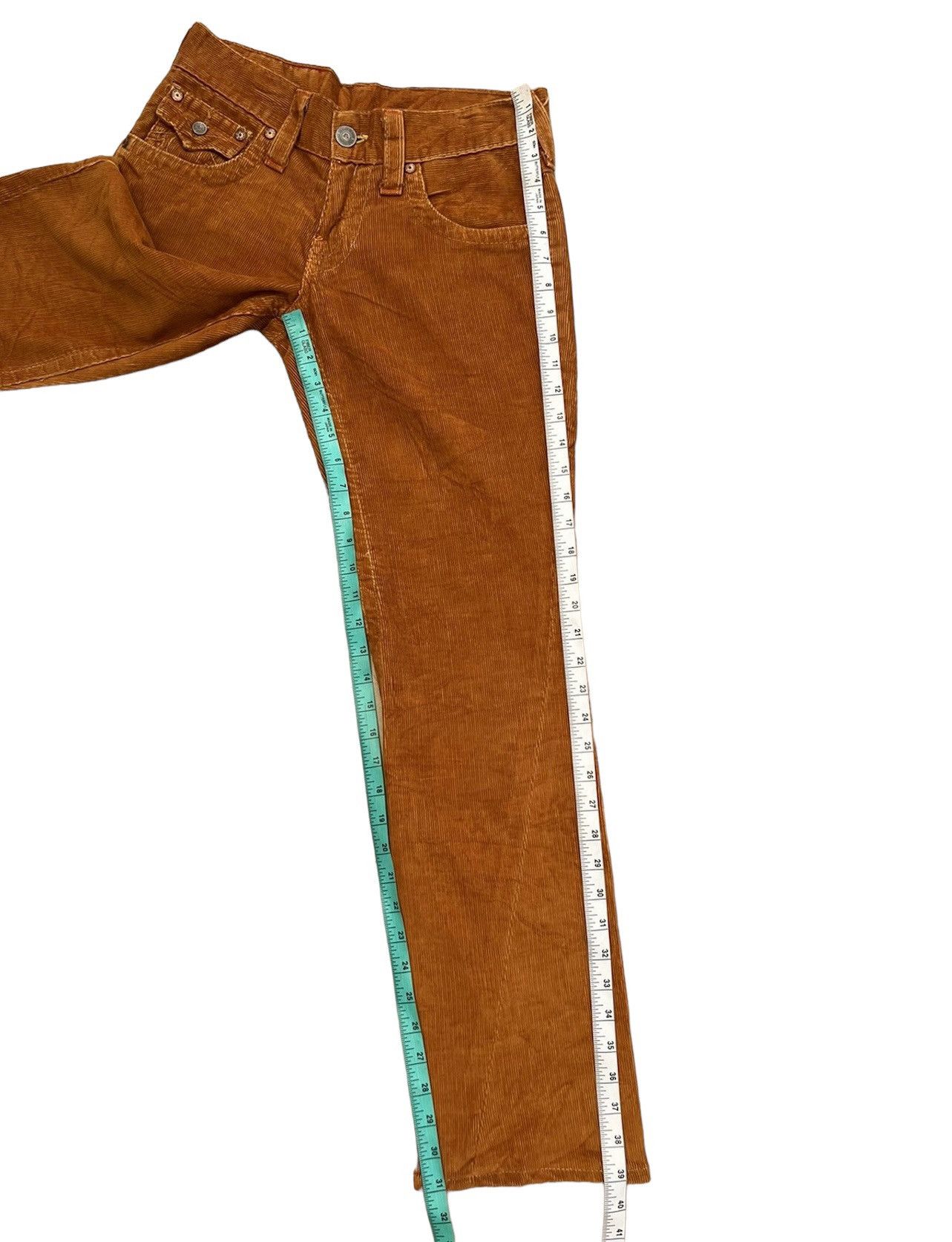 True Religion Vintage 2000s True Religion #803 Orange Corduroy Flare Pant Size US 28 / EU 44 - 5 Thumbnail