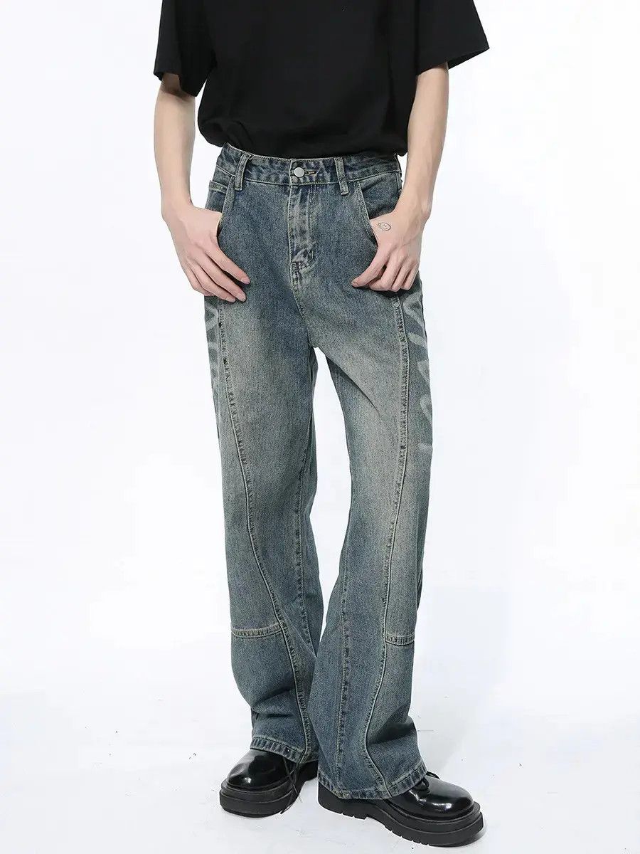 Japanese Brand Retro loose hip-hop straight leg jeans Size US 32 / EU 48 - 1 Thumbnail