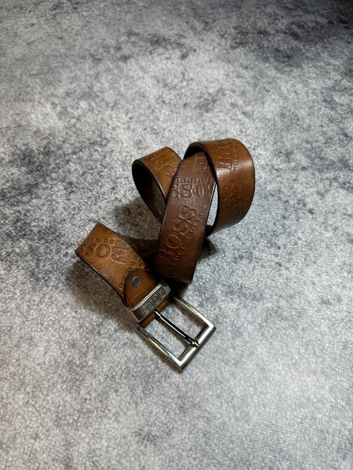 Hugo Boss × Vintage Y2K Hugo Boss Logo Belts Leather Streetwear Rare USA Style Size ONE SIZE - 1 Thumbnail