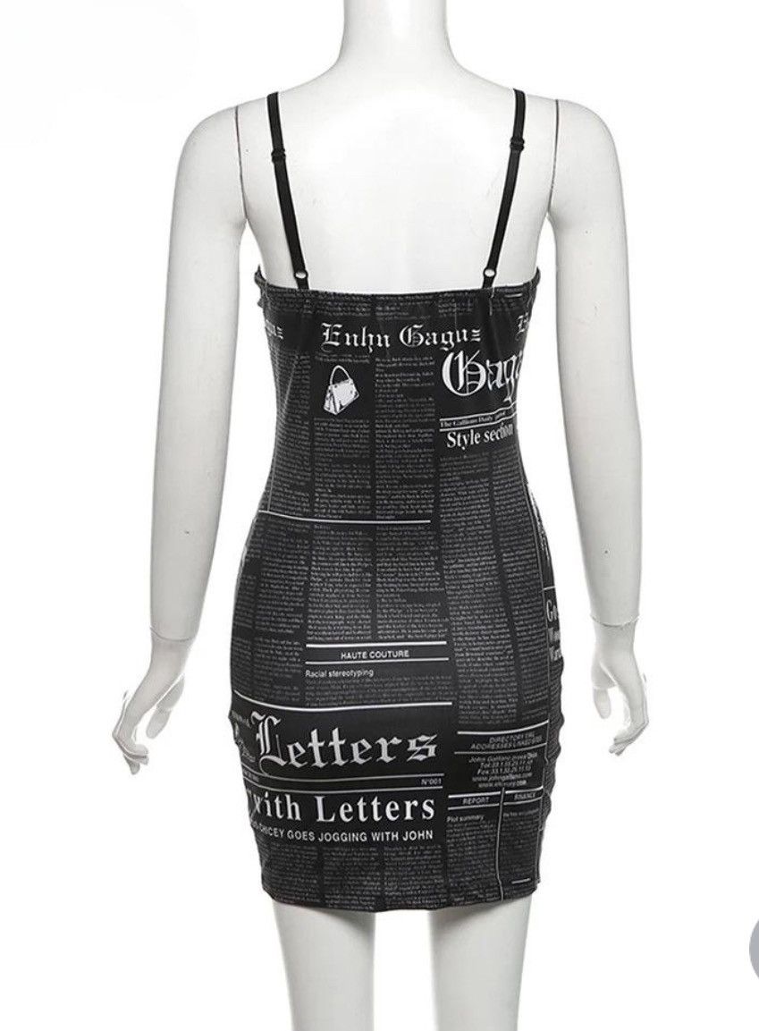 Vintage Spaghetti Strap Body-Shaping Mini Dress Size L / US 10 / IT 46 - 4 Thumbnail