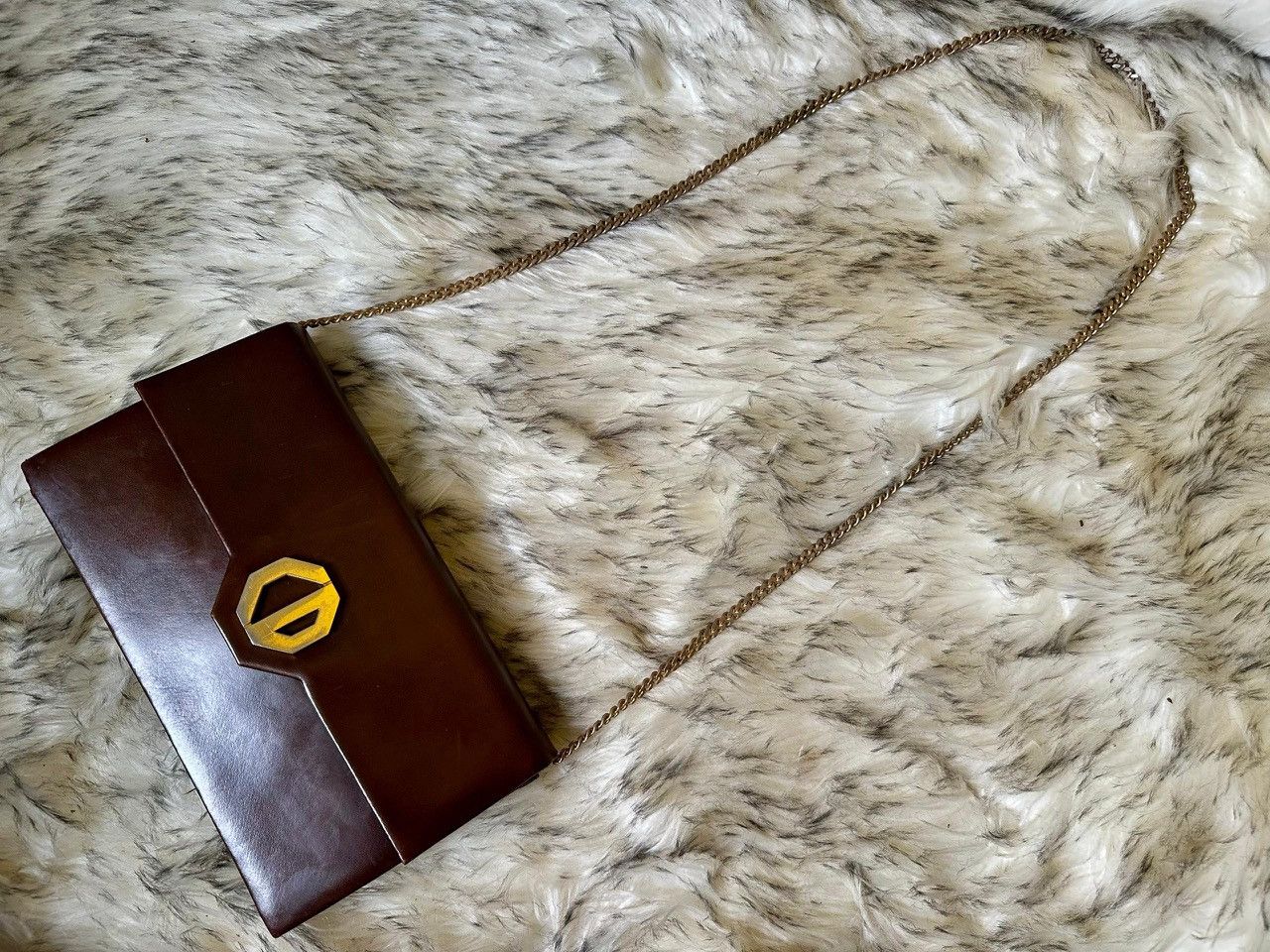 Christian Dior Monsieur × Dior × Vintage Authentic Christian Dior CD Logo Leather Gold Chain Shoulder Size ONE SIZE - 1 Thumbnail