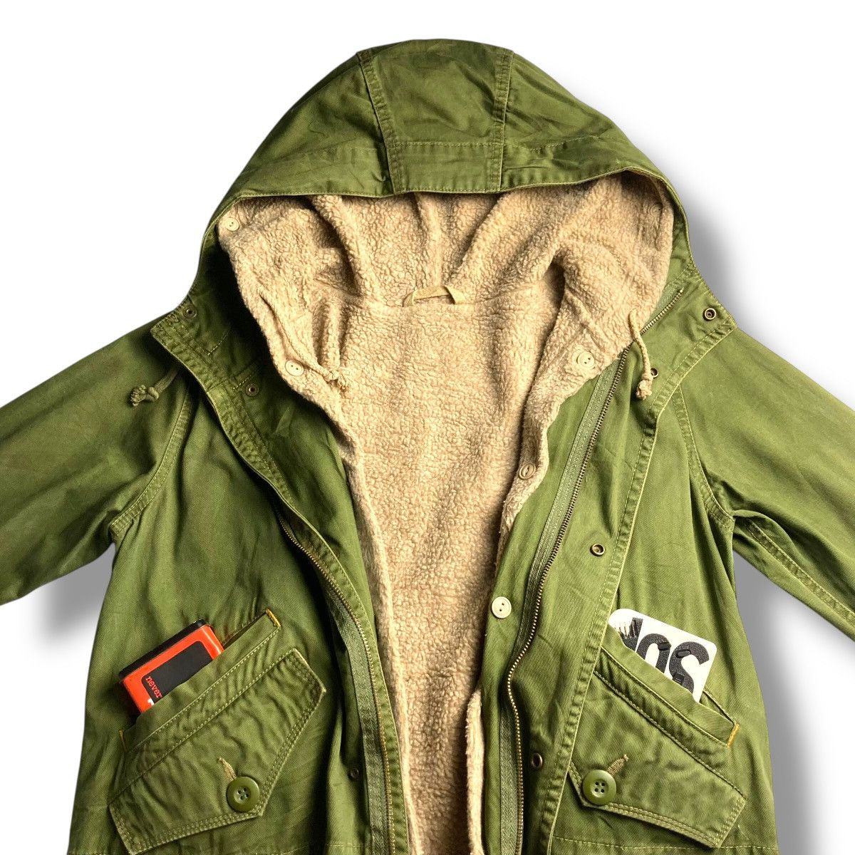 Le Grande Bleu (L.G.B.) 🇯🇵 CUBE SUGAR WORKWEAR LINED FLEECE FISHTAIL PARKA JACKET Size US M / EU 48-50 / 2 - 7 Thumbnail