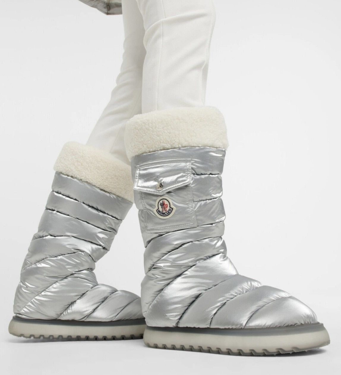 Moncler Moncler Gaia Pocket Faux Fur-Trim Snow Boots size 38 Size US 8 / IT 38 - 3 Thumbnail