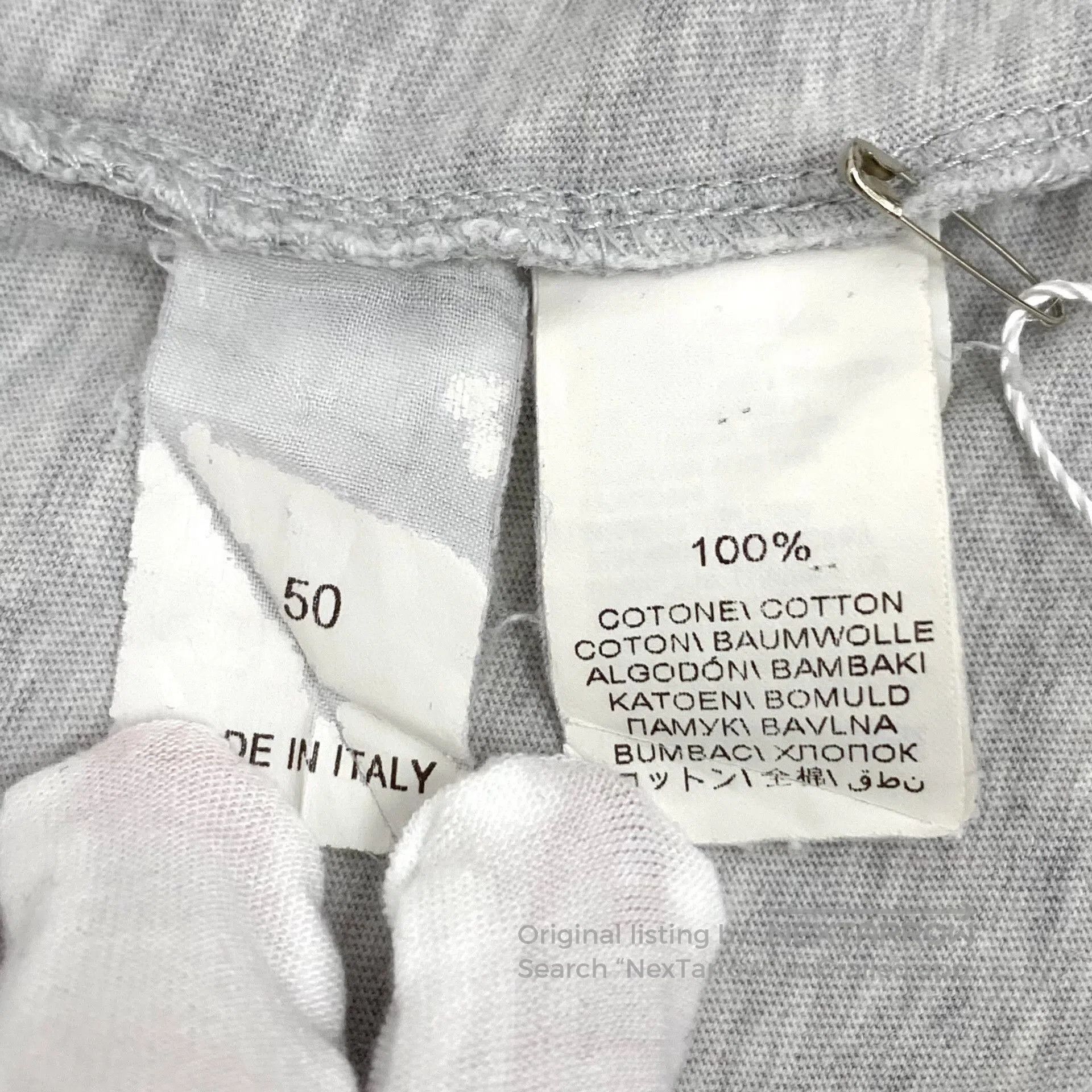 Brunello Cucinelli Brunello Cucinelli Gray Cotton Crew Neck T-shirt. Size US L / EU 52-54 / 3 - 6 Thumbnail