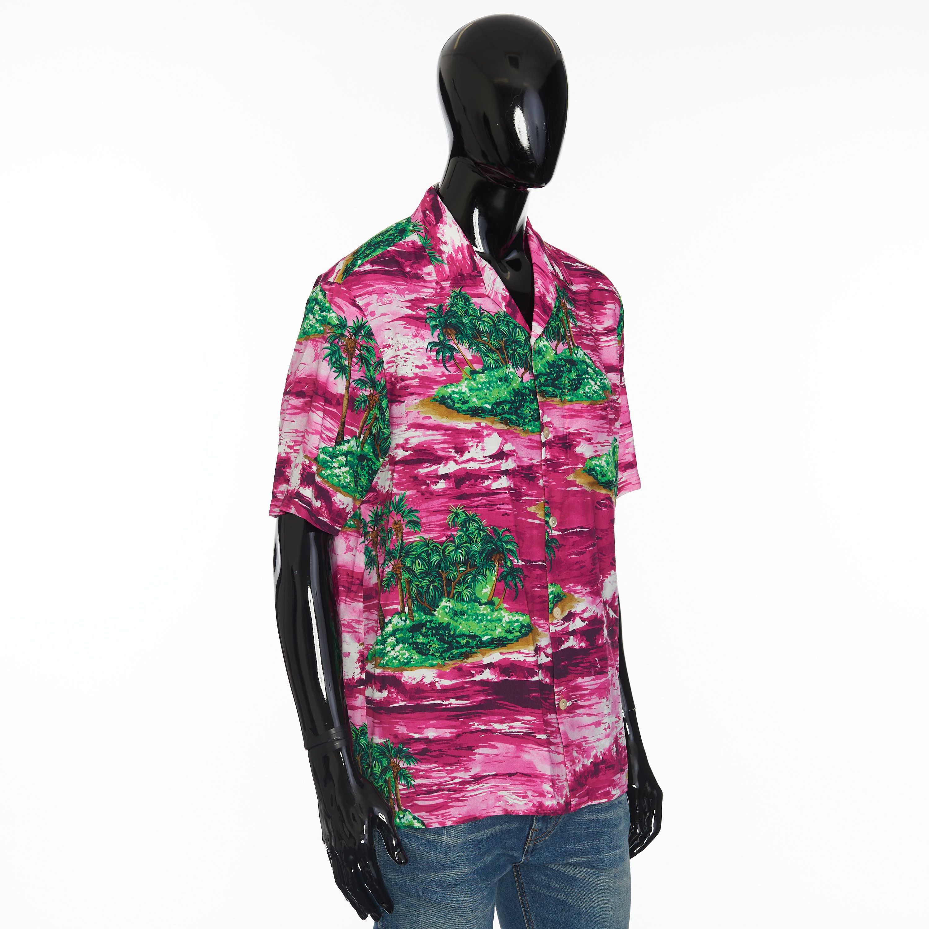 Gucci Multicolor Viscose Bowling Shirt With Island Print Size US S / EU 44-46 / 1 - 8 Thumbnail