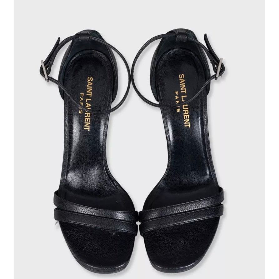 Saint Laurent Paris Saint Laurent Black Leather Tribute Heels Size 37 Size US 6 / IT 36 - 3 Thumbnail