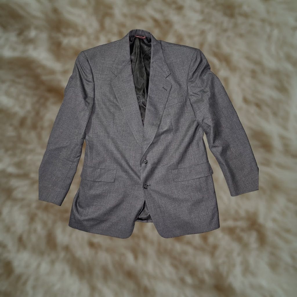 Hart Schaffner Marx VINTAGE Hart Schaffner Marx Blazer Mens 44L Gray Wool Dillard's Micron 2000 Size 44R - 1 Thumbnail