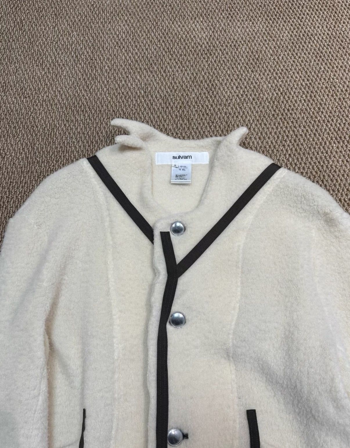 Sulvam Sulvam Wool Jacket K23 Size S / US 4 / IT 40 - 4 Thumbnail