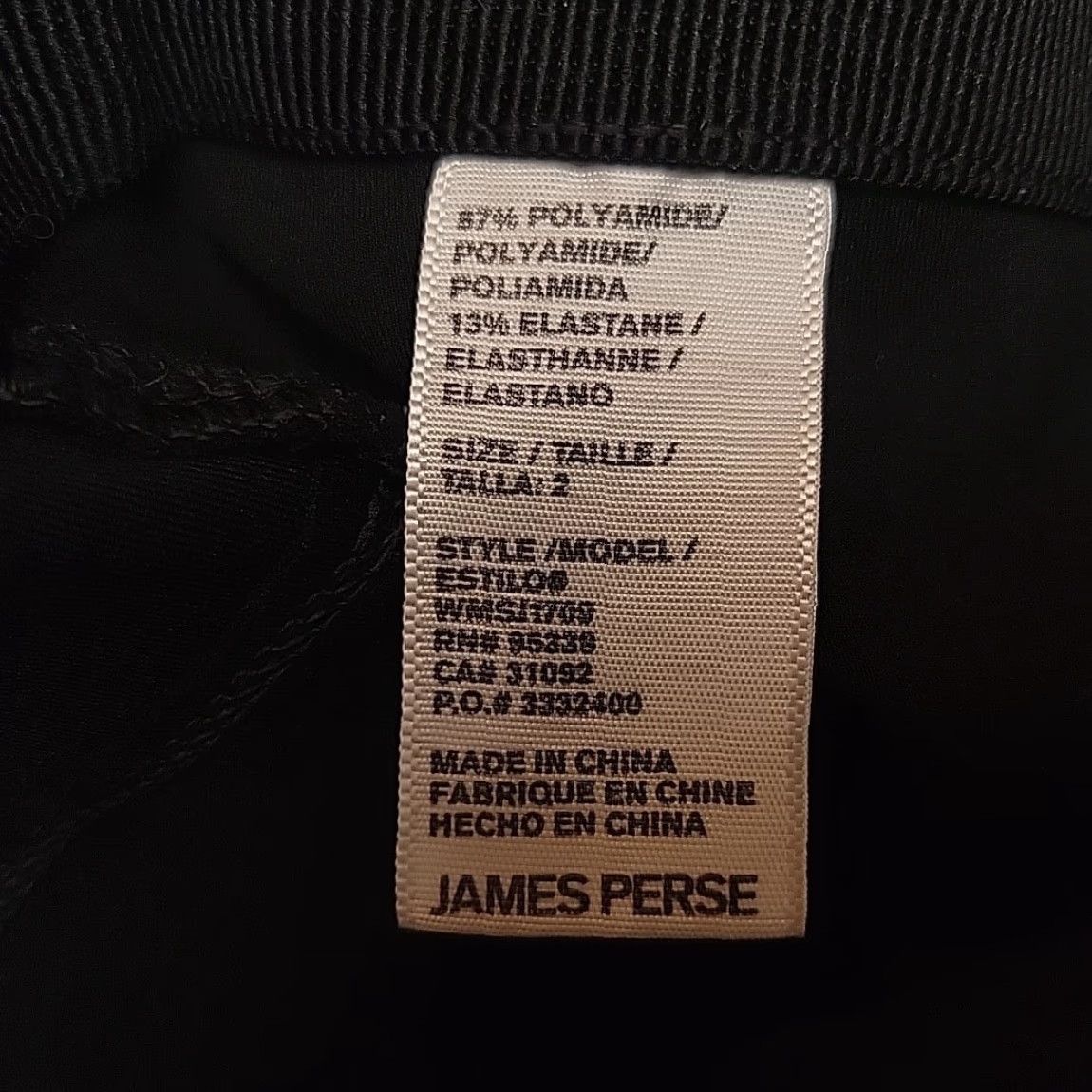 James Perse James Perse Leggings Womens 2 Black Stretch Athleisure Pants Minimalist Yoga Size 26" / US 2 / IT 38 - 4 Thumbnail