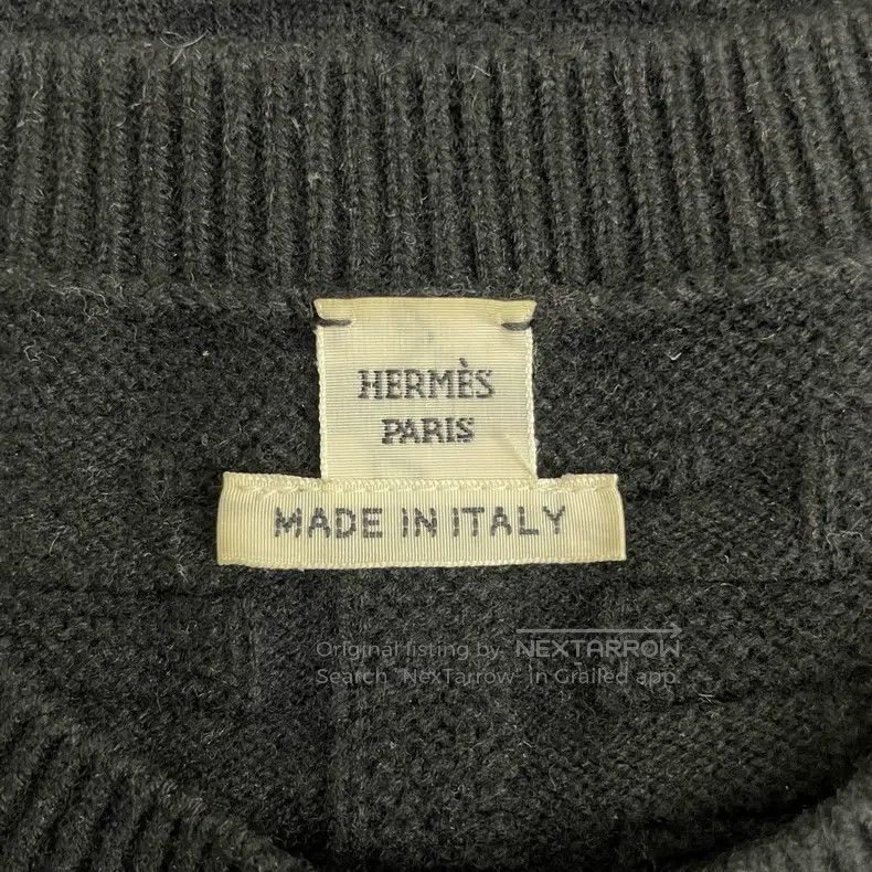 Hermes Hermes 23 Model Embossed Dark Pattern H Logo Knit Sweater Size XS / US 0-2 / IT 36-38 - 5 Thumbnail