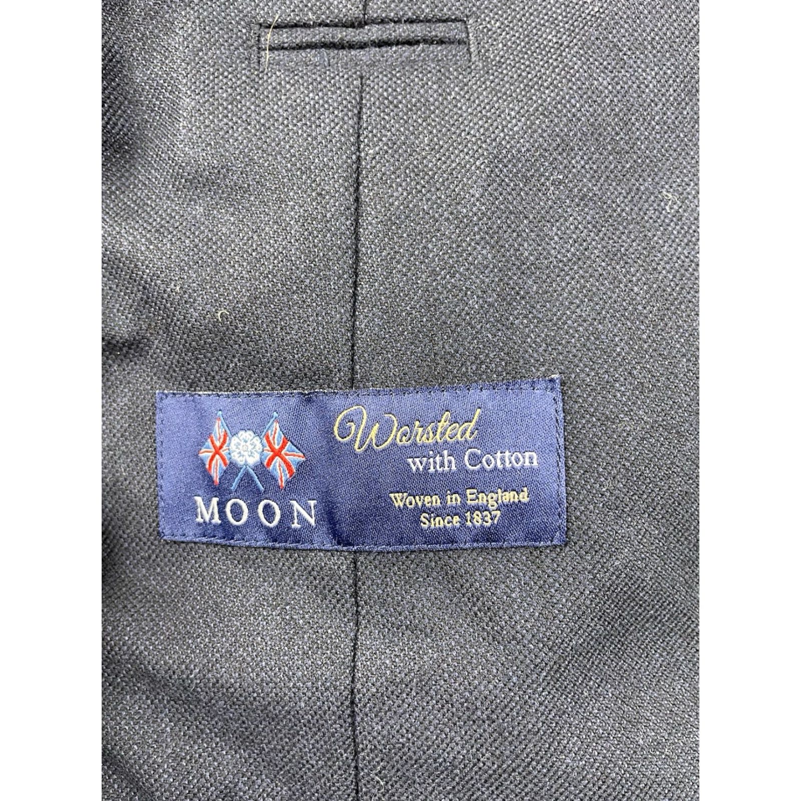 J.Crew J.CREW Moon Slim Suit Jacket Blazer Navy 44R Two-Button Notch Lapel Cotton Wool Blend Men Regular Lining Wool Dress Coat Size 44R - 4 Thumbnail