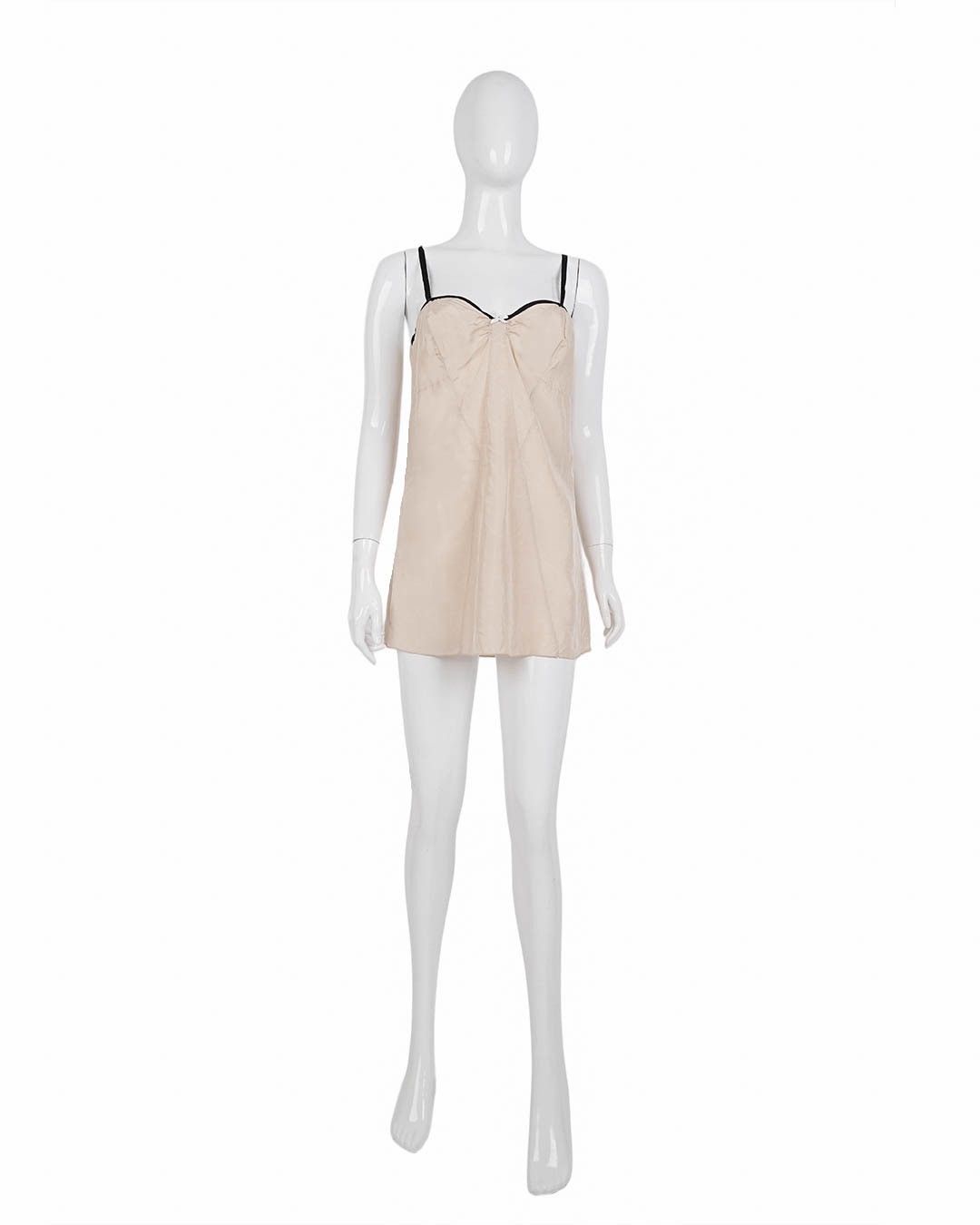 Miu Miu Miu Miu Lingerie Dress in Beige Size M / US 6-8 / IT 42-44 - 2 Thumbnail