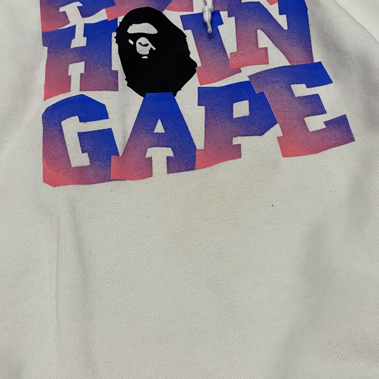 Bape Bape Logo White Pullover Hoodie Size US XL / EU 56 / 4 - 8 Thumbnail