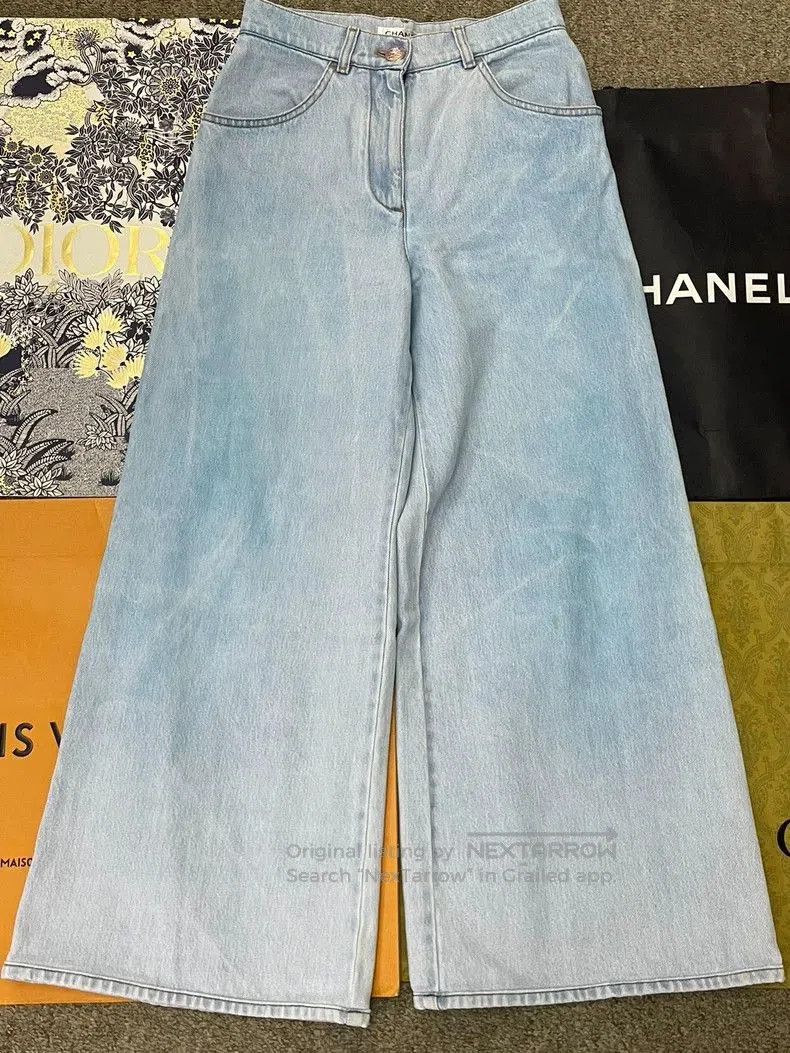 Chanel Chanel 24C Blue Gradient Denim Wide. Size US 34 / EU 50 - 1 Thumbnail