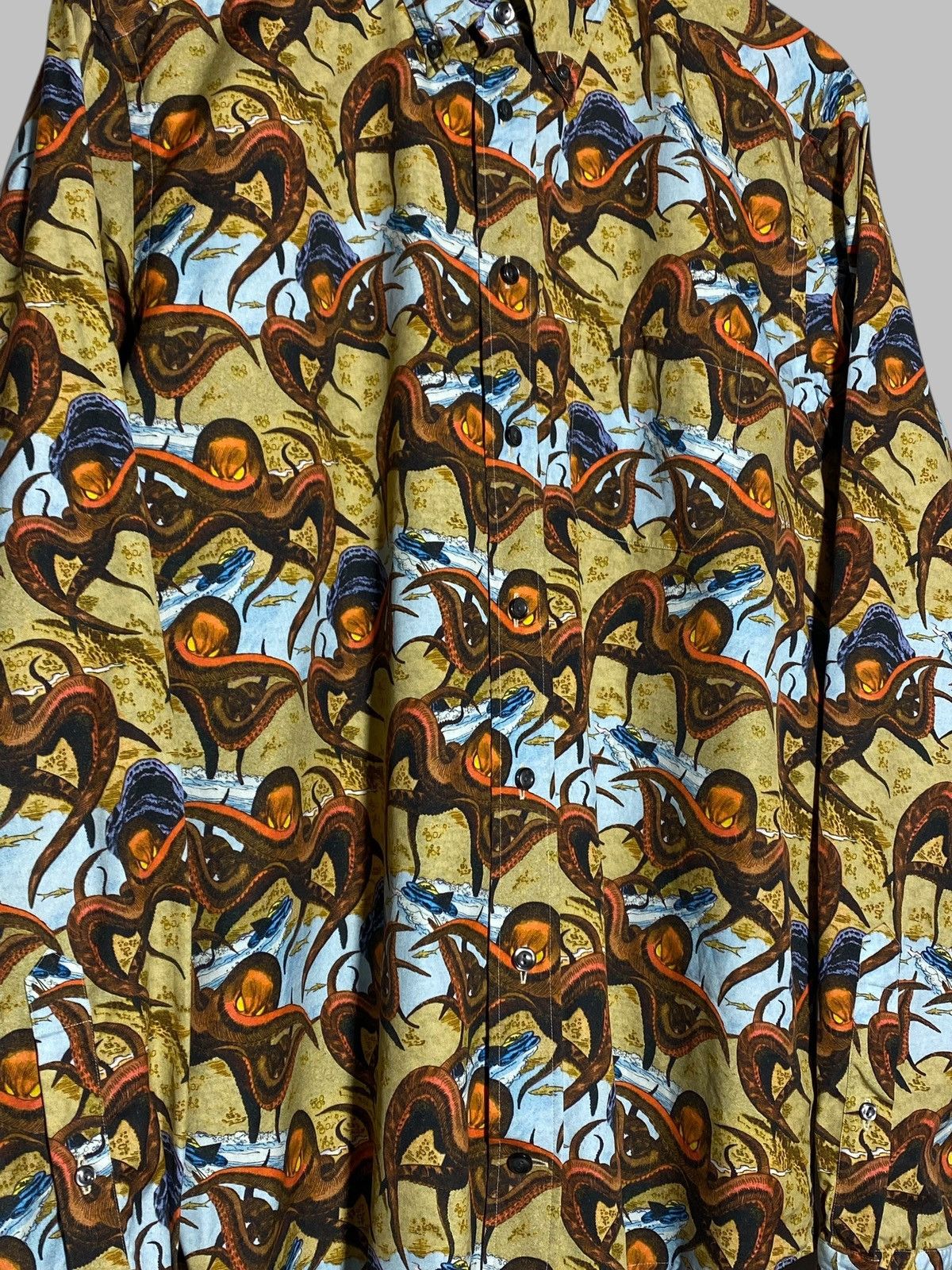 Eton Eton All Over Print Luxury Shirt Octopus Animal Museum Vibes Size US L / EU 52-54 / 3 - 3 Thumbnail