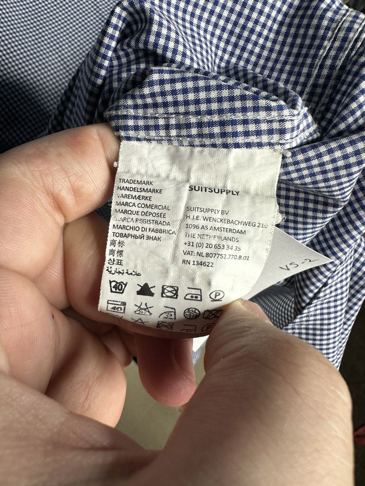 Suitsupply Suitsupply Checkered Shirt EU 44 XL Luxury Size US XL / EU 56 / 4 - 5 Thumbnail