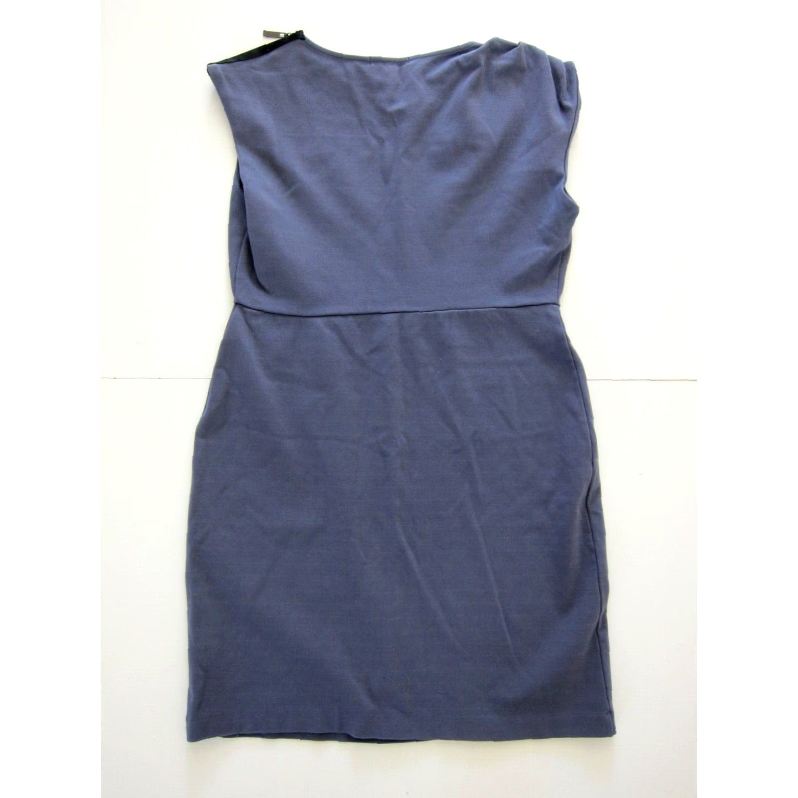Banana Republic Banana Republic Rayon Stretch Blue Sleeveless Ruched Sheath Shift Dress 8 Size M / US 6-8 / IT 42-44 - 2 Thumbnail