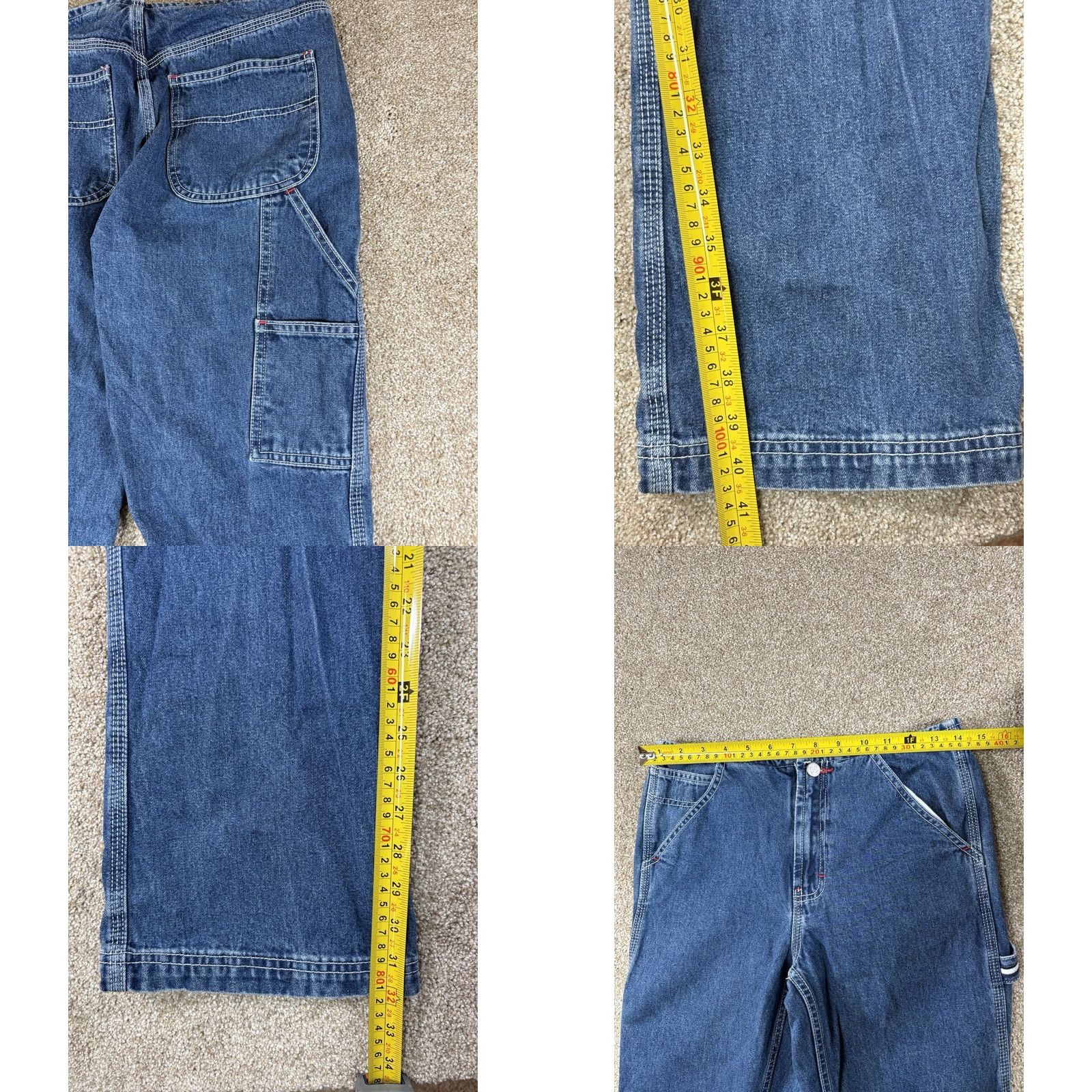 Tommy Hilfiger VINTAGE Tommy Hilfiger Carpenter Jeans Women’s Size 5 Medium Wash Denim Jeans Women 90s Casual Chic Workwear Blue Size 27" / US 4 / IT 40 - 8 Thumbnail