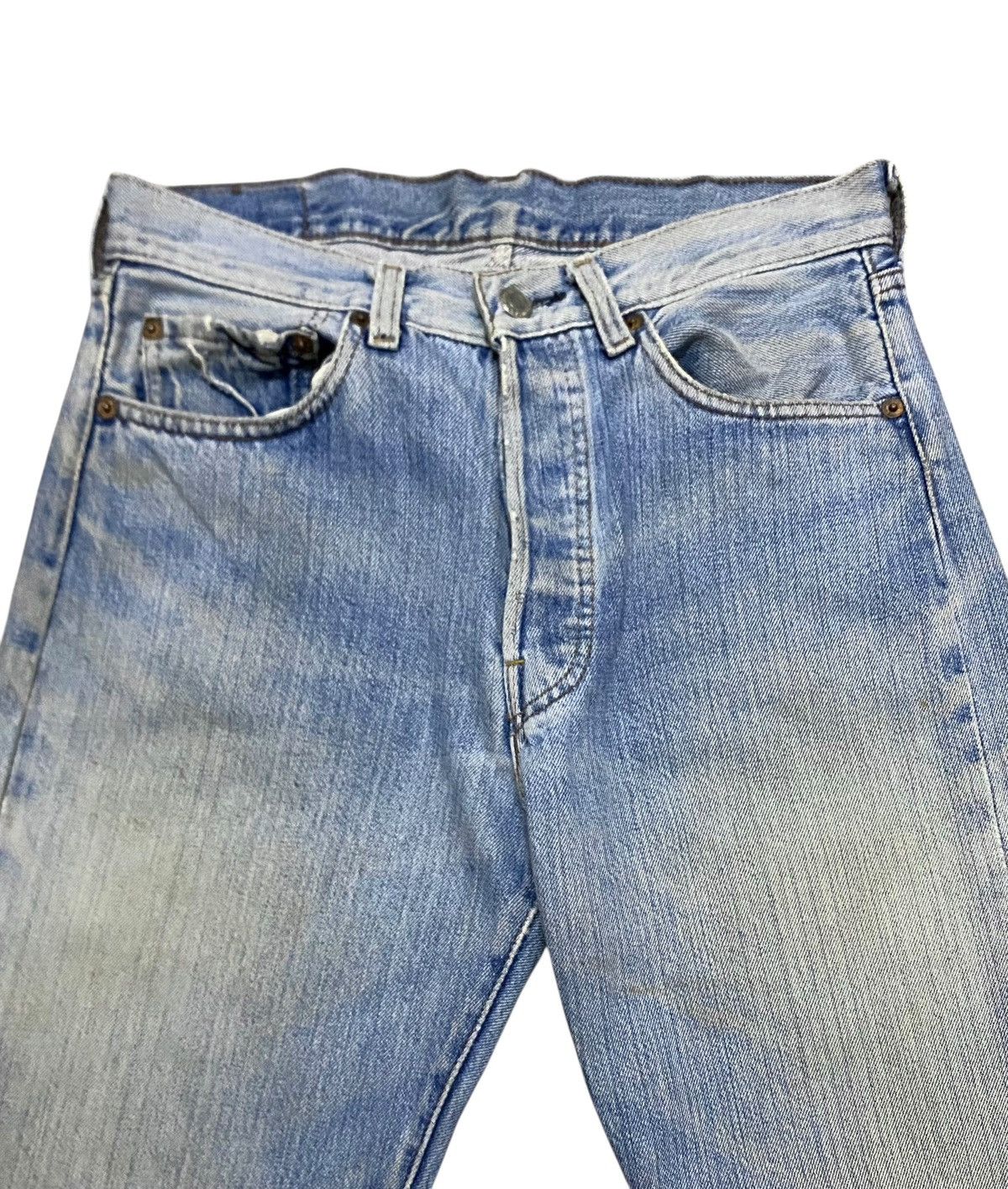 Levi's Vintage Levis 501 Button 524 Rindem Selvedge Jeans 1970s Size US 28 / EU 44 - 4 Thumbnail