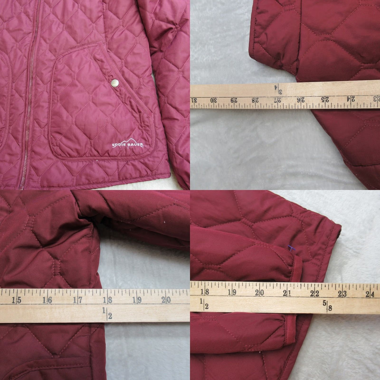 Eddie Bauer Eddie Bauer Jacket Womens Medium Red Quilted Lightweight Full Zip Pockets Coat Size M / US 6-8 / IT 42-44 - 8 Thumbnail