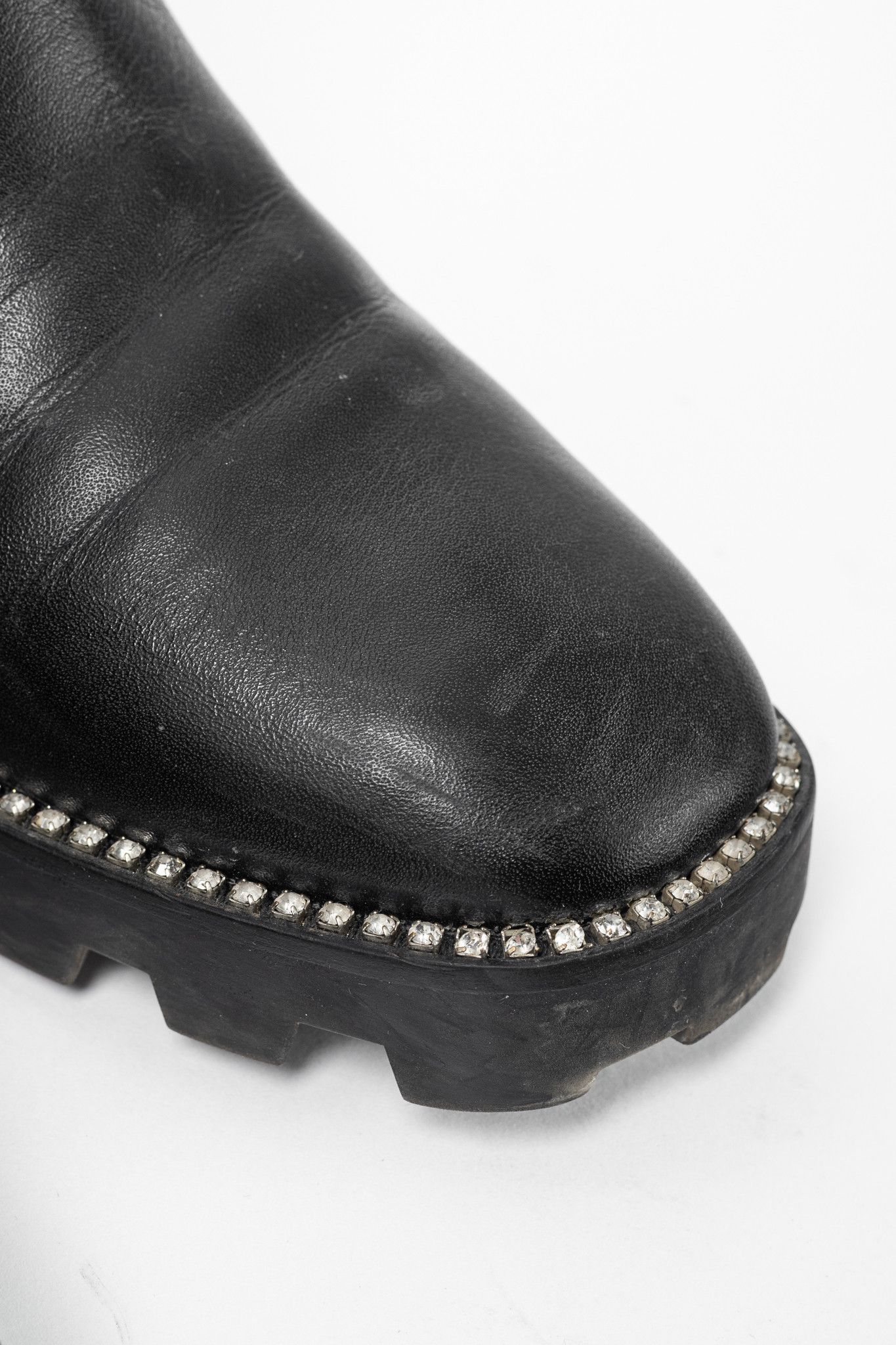 Jimmy Choo Jimmy Choo Mava 35 Smooth Leather Crystal-Trim Ankle Boots Size US 7 / IT 37 - 7 Thumbnail