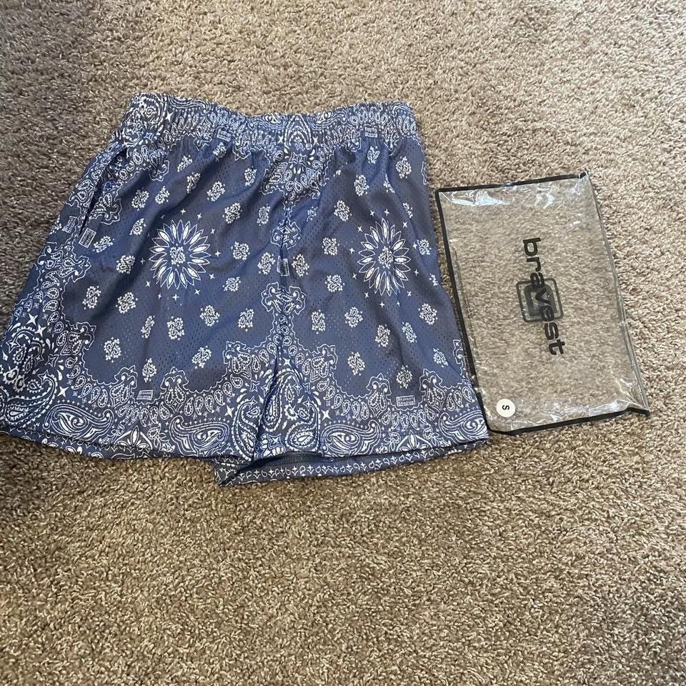 Bravest Studios Navy Paisley Bravest studio shorts Size US 29 - 1 Thumbnail