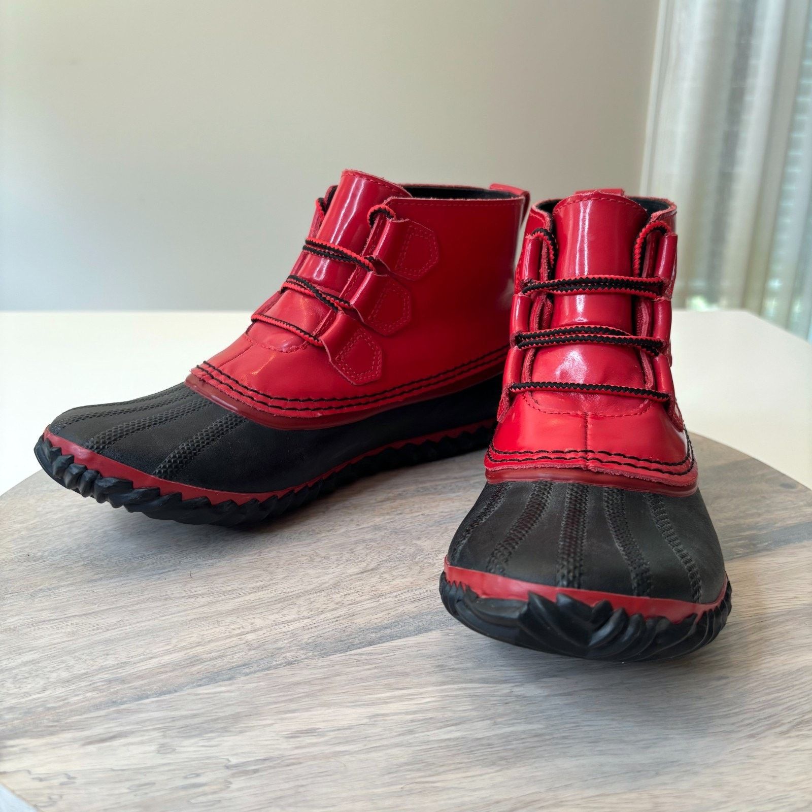 SOREL Sorel Red Duck Boots Waterproof Lace Up Snow Boots Sz 8 Size US 8 / IT 38 - 1 Thumbnail